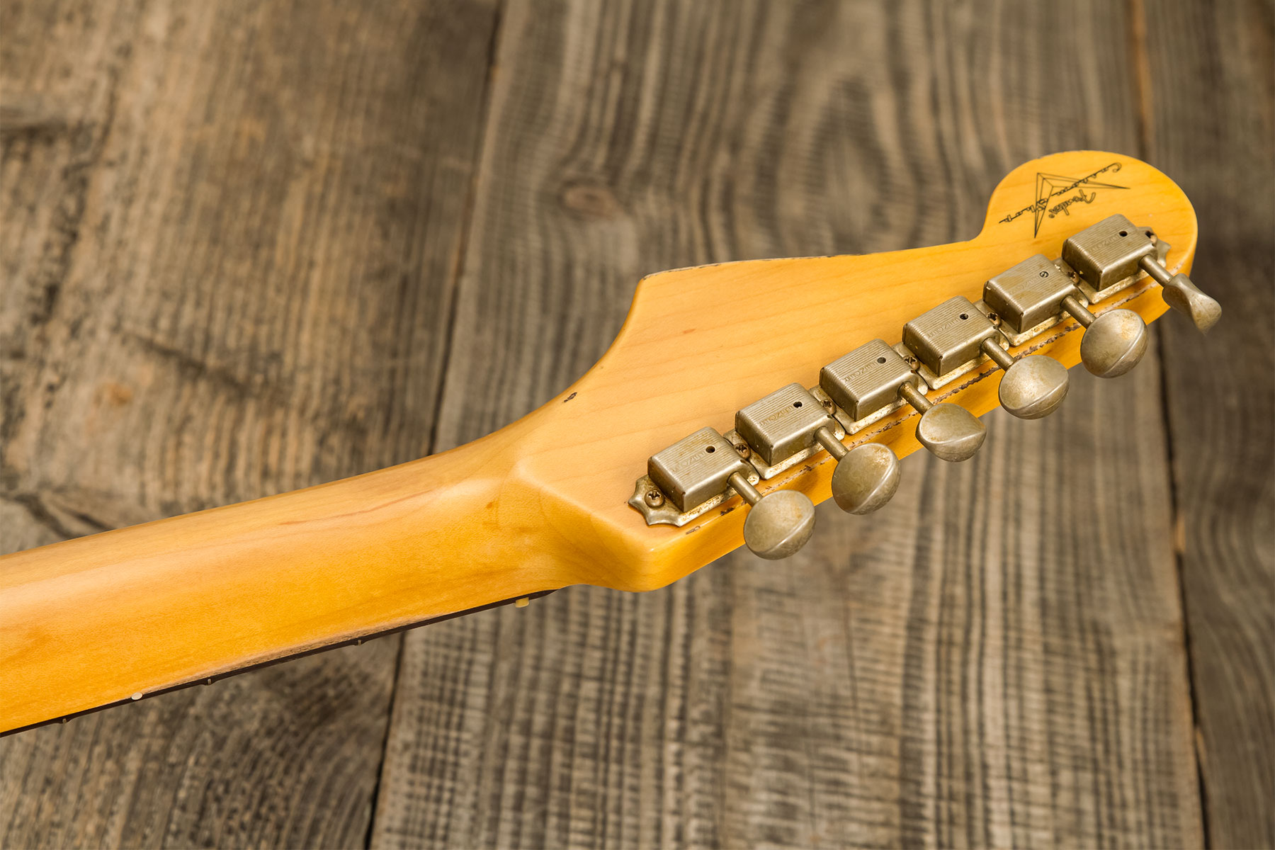 Fender Custom Shop Strat 1959 3s Trem Rw #r138362 - Relic Tahitian Coral - Elektrische gitaar in Str-vorm - Variation 8