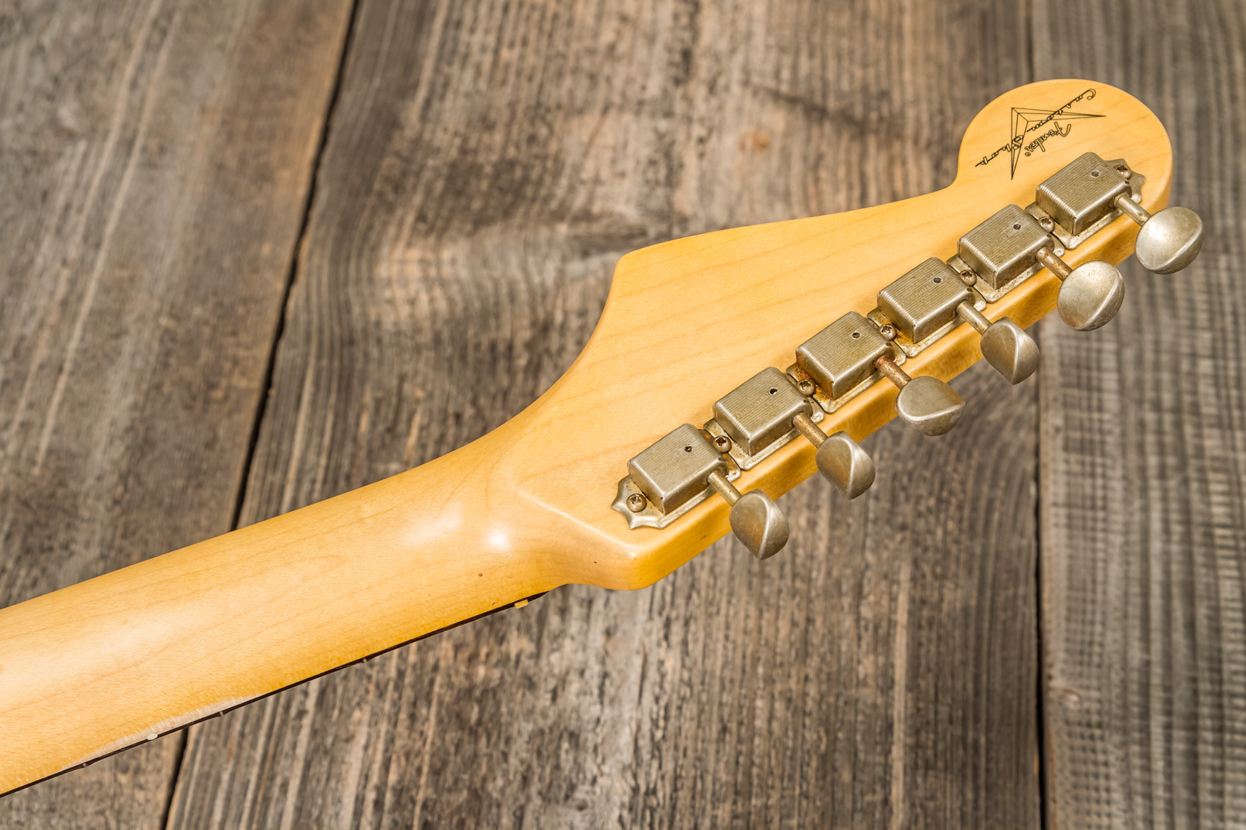 Fender Custom Shop Strat 1959 3s Trem Rw #r138376 - Relic Natural Blonde - Elektrische gitaar in Str-vorm - Variation 9