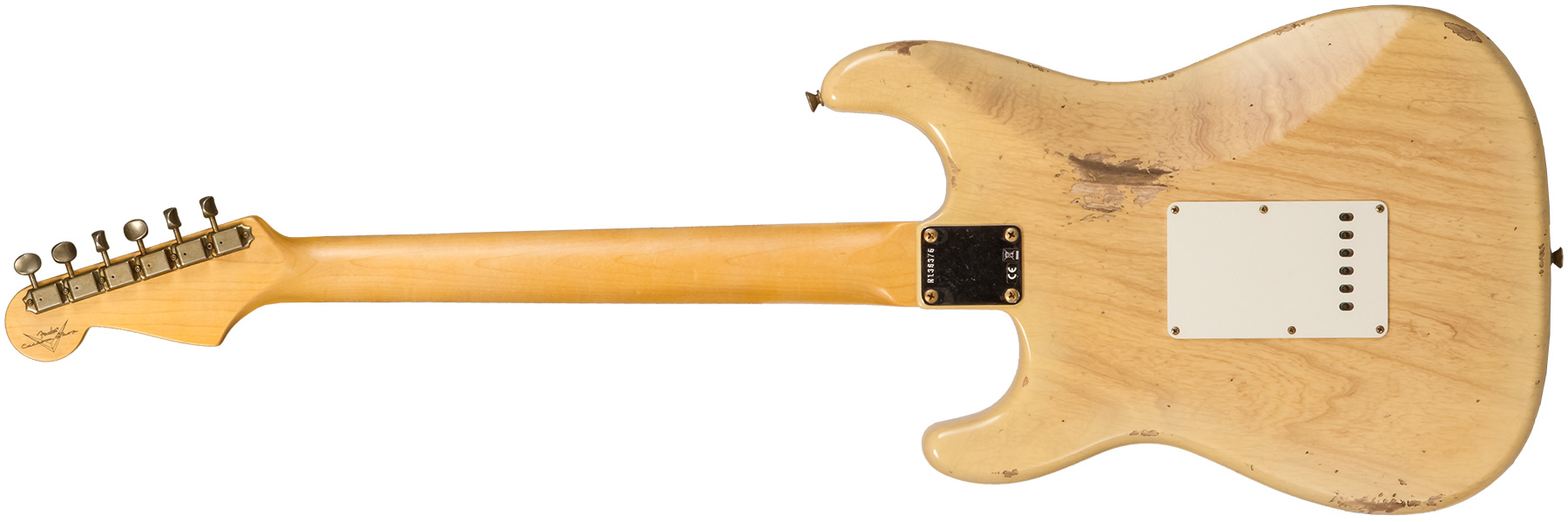 Fender Custom Shop Strat 1959 3s Trem Rw #r138376 - Relic Natural Blonde - Elektrische gitaar in Str-vorm - Variation 1