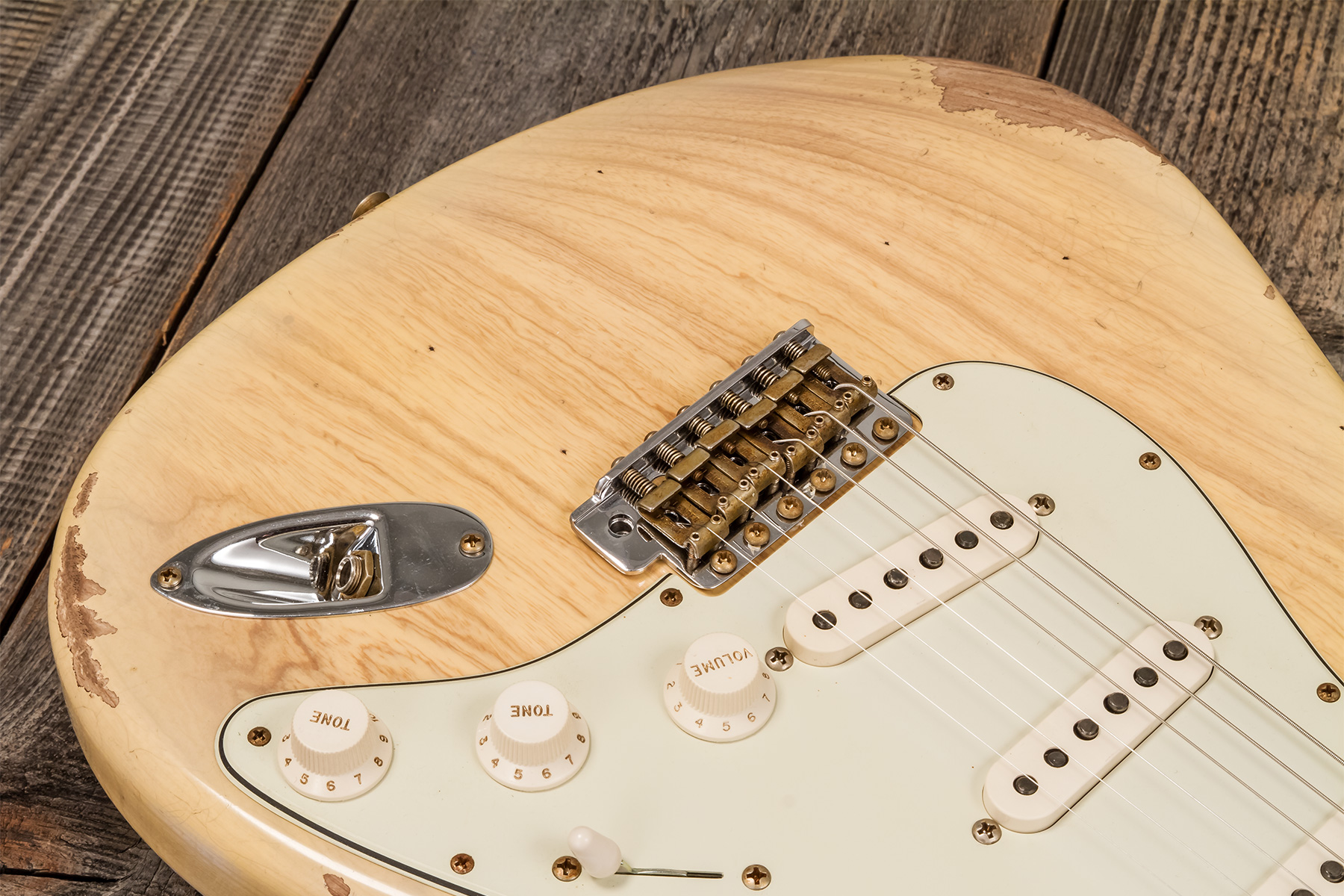 Fender Custom Shop Strat 1959 3s Trem Rw #r138376 - Relic Natural Blonde - Elektrische gitaar in Str-vorm - Variation 3