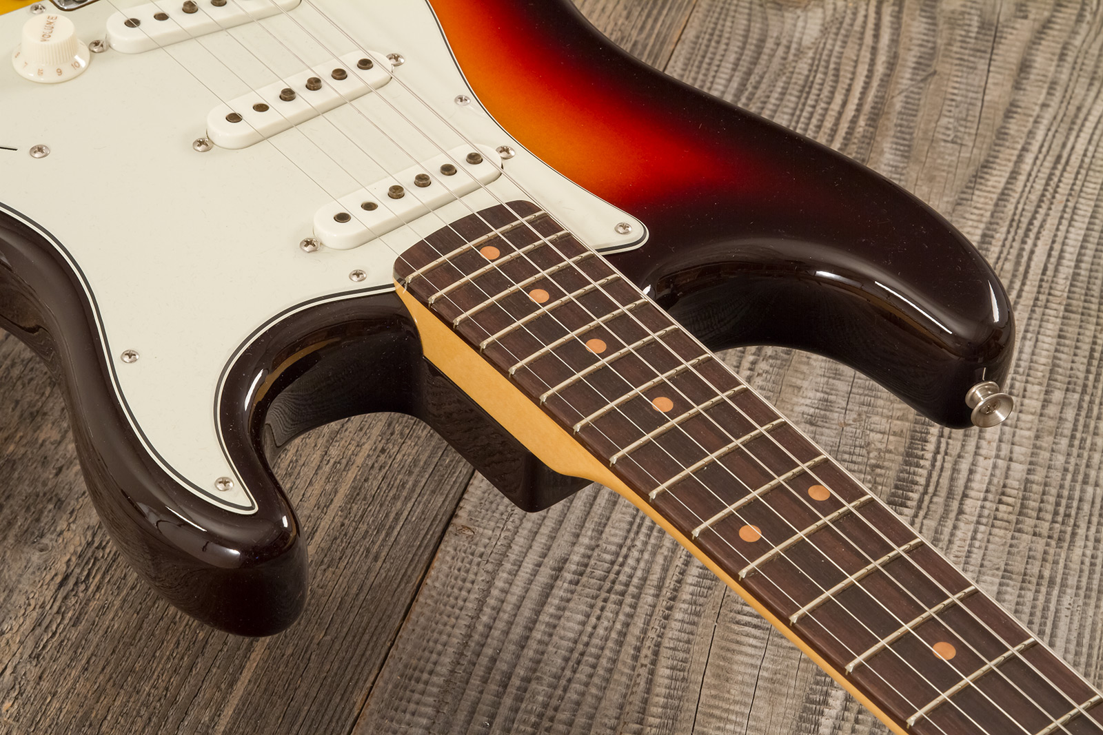 Fender Custom Shop Strat 1959 3s Trem Rw #r146037 - Time Capsule 3-color Sunburst - Elektrische gitaar in Strat vorm - Variation 4