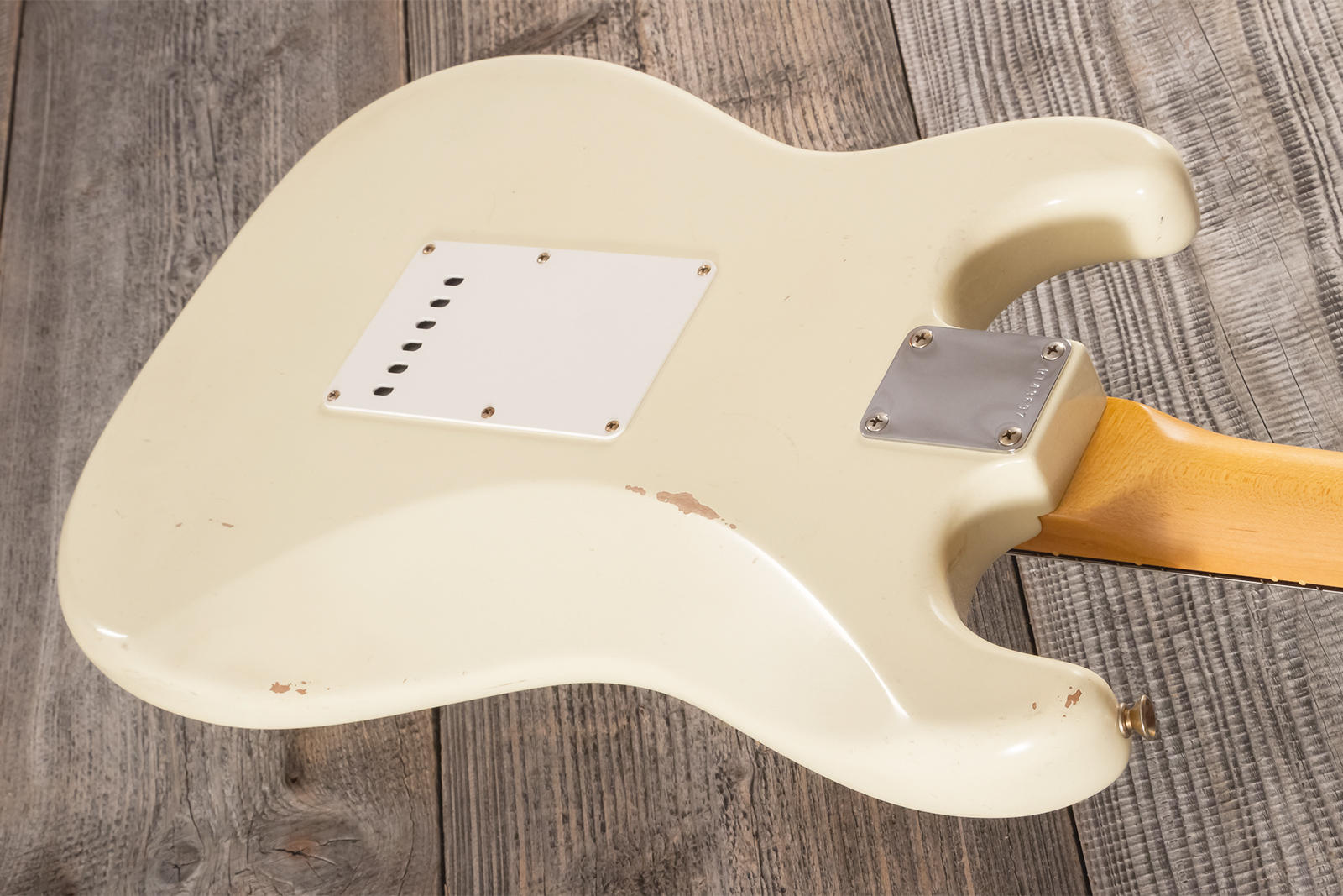 Fender Custom Shop Strat 1959 Masterbuilt D.brown 3s Trem Rw #r143697 - Journeyman Relic Vintage White - Elektrische gitaar in Str-vorm - Variation 9