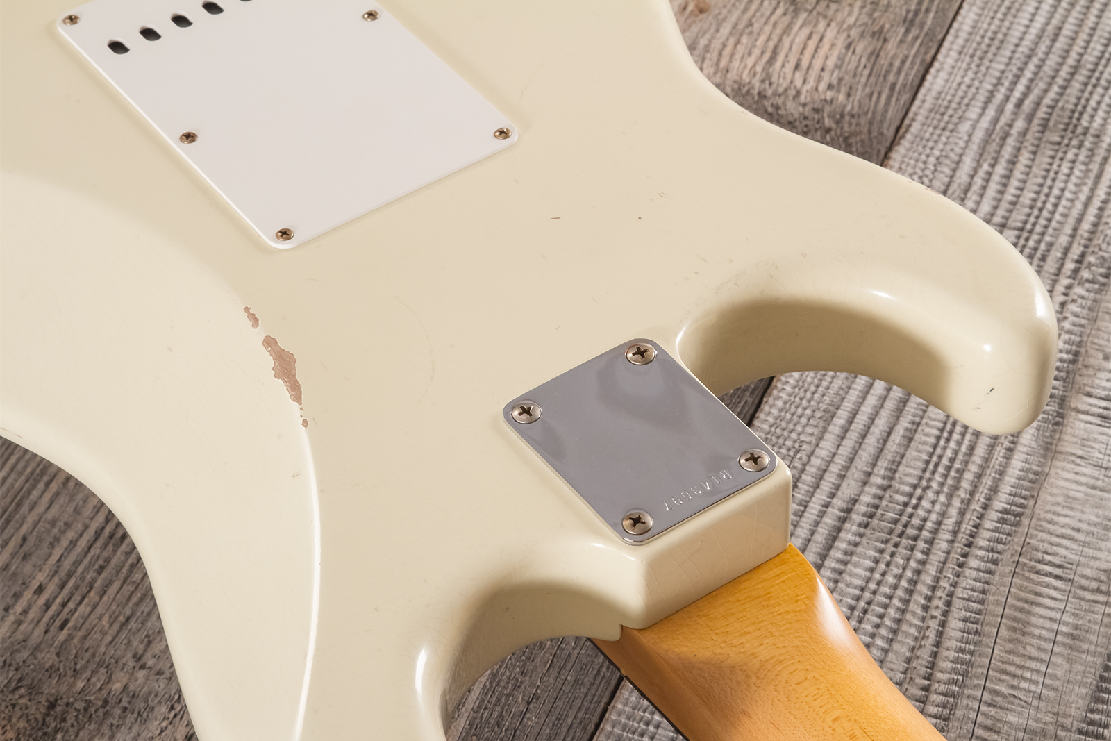 Fender Custom Shop Strat 1959 Masterbuilt D.brown 3s Trem Rw #r143697 - Journeyman Relic Vintage White - Elektrische gitaar in Str-vorm - Variation 10