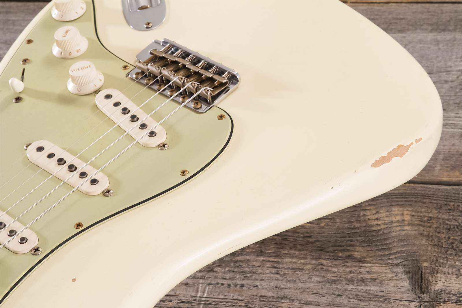 Fender Custom Shop Strat 1959 Masterbuilt D.brown 3s Trem Rw #r143697 - Journeyman Relic Vintage White - Elektrische gitaar in Str-vorm - Variation 3