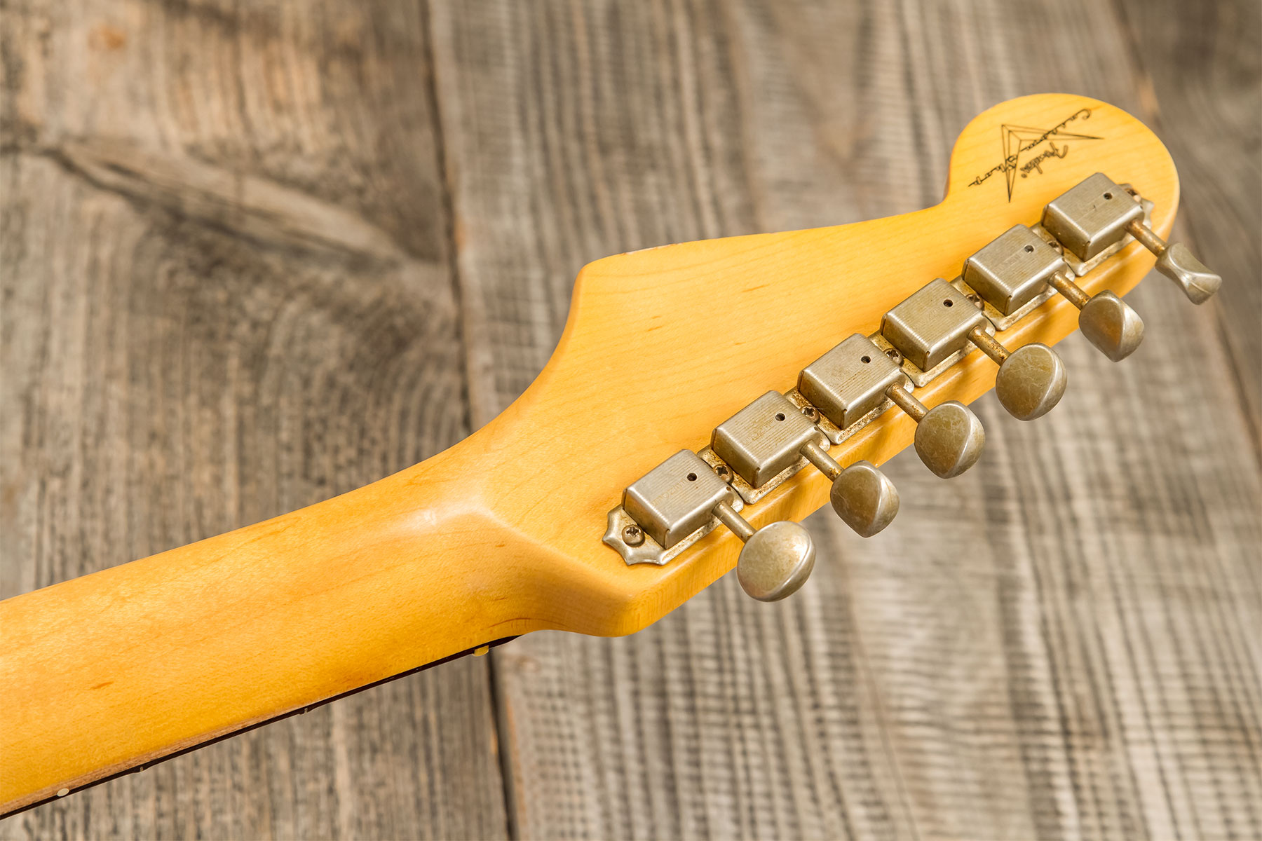 Fender Custom Shop Strat 1959 Trem Rw #r133789 - Relic Tahitian Coral - Elektrische gitaar in Str-vorm - Variation 9