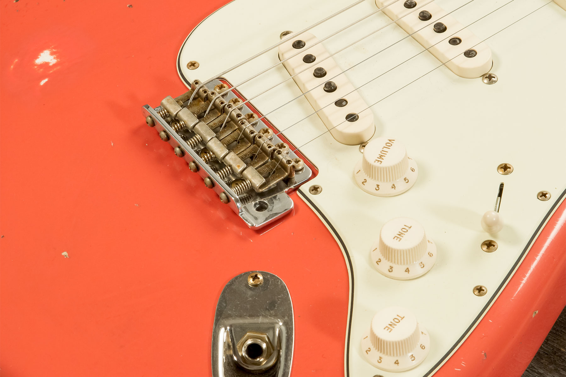 Fender Custom Shop Strat 1959 Trem Rw #r133789 - Relic Tahitian Coral - Elektrische gitaar in Str-vorm - Variation 4