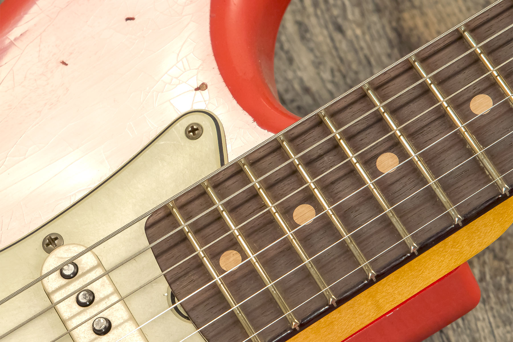 Fender Custom Shop Strat 1959 Trem Rw #r133789 - Relic Tahitian Coral - Elektrische gitaar in Str-vorm - Variation 5