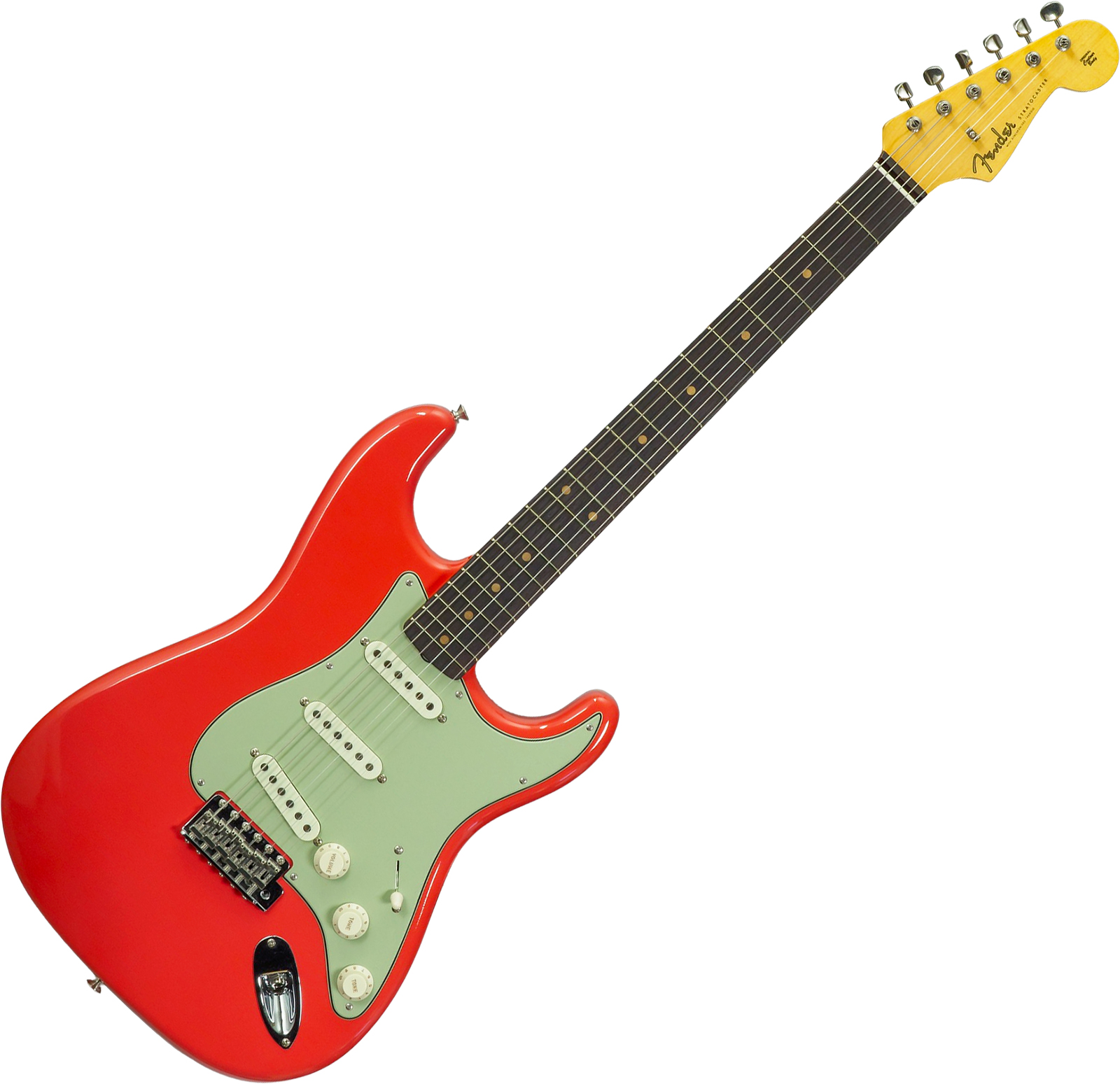 Fender Custom Shop Strat 1959 Vintage Custom 3s Trem Rw #r147785 - Time Capsule Fiesta Red - Elektrische gitaar in Strat vorm - Variation 1