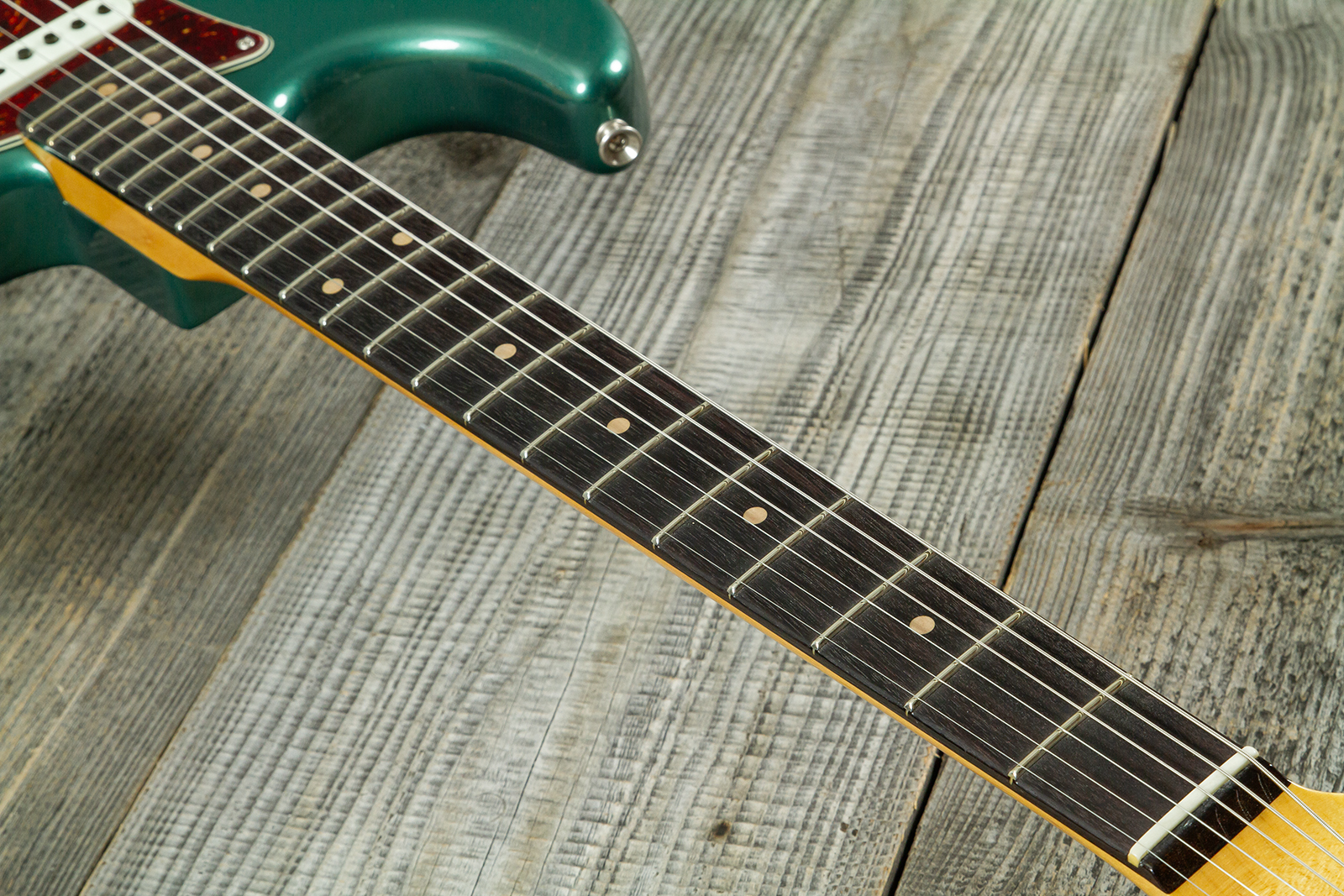 Fender Custom Shop Strat 1959 Vintage Custom 3s Trem Rw #r148541 - Time Capsule Sherwood Green Metallic - Elektrische gitaar in Strat vorm - Variation