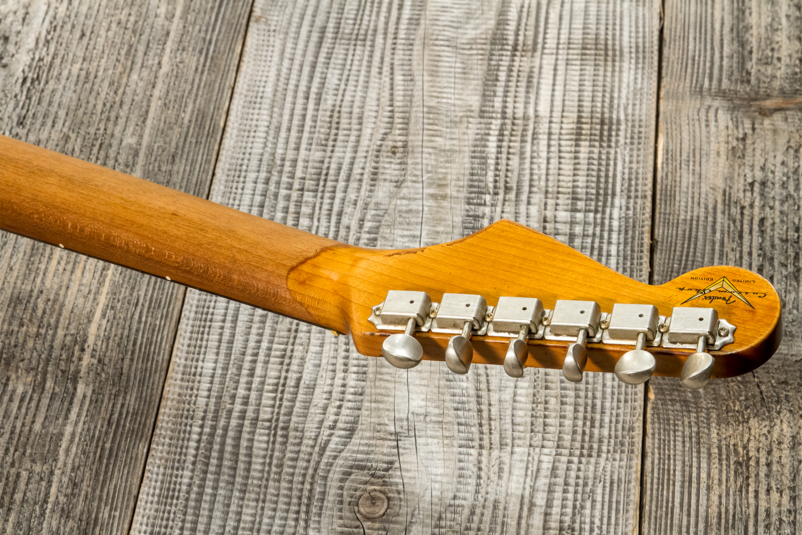 Fender Custom Shop Strat 1960/63 3s Trem Rw #cz566764 - Super Heavy Relic Fiesta Red Ov. 3-color Sunburst - Elektrische gitaar in Str-vorm - Variation