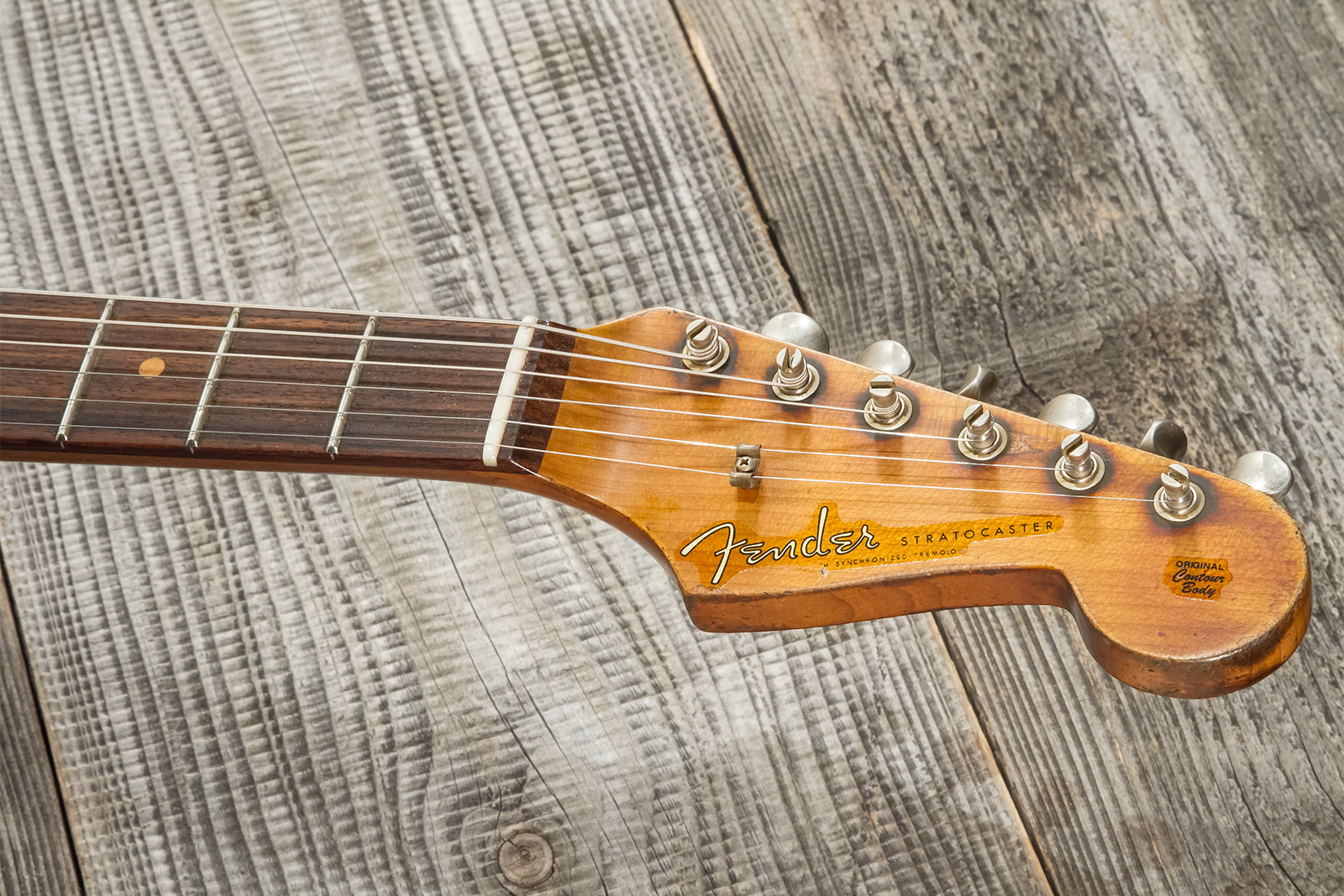 Fender Custom Shop Strat 1961 3s Trem Rw #cz570051 - Super Heavy Relic Natural - Elektrische gitaar in Str-vorm - Variation 9