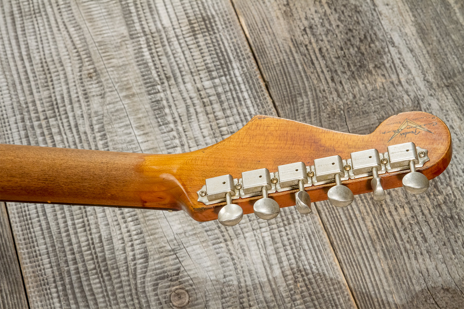 Fender Custom Shop Strat 1961 3s Trem Rw #cz570051 - Super Heavy Relic Natural - Elektrische gitaar in Str-vorm - Variation 10