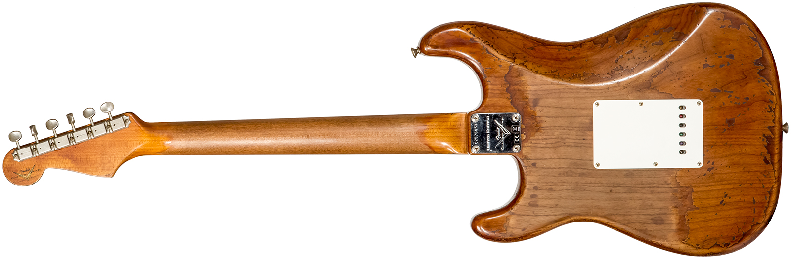 Fender Custom Shop Strat 1961 3s Trem Rw #cz570051 - Super Heavy Relic Natural - Elektrische gitaar in Str-vorm - Variation 1