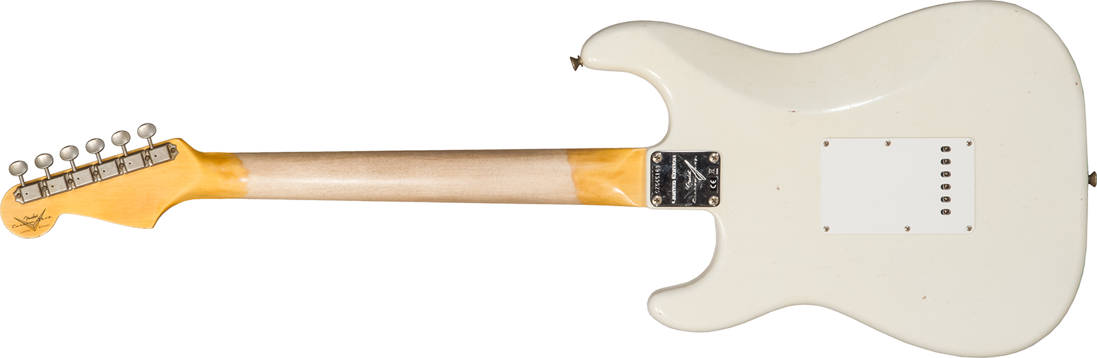 Fender Custom Shop Strat 1962/63 3s Trem Rw - Journeyman Relic Olympic White - Elektrische gitaar in Strat vorm - Variation 1