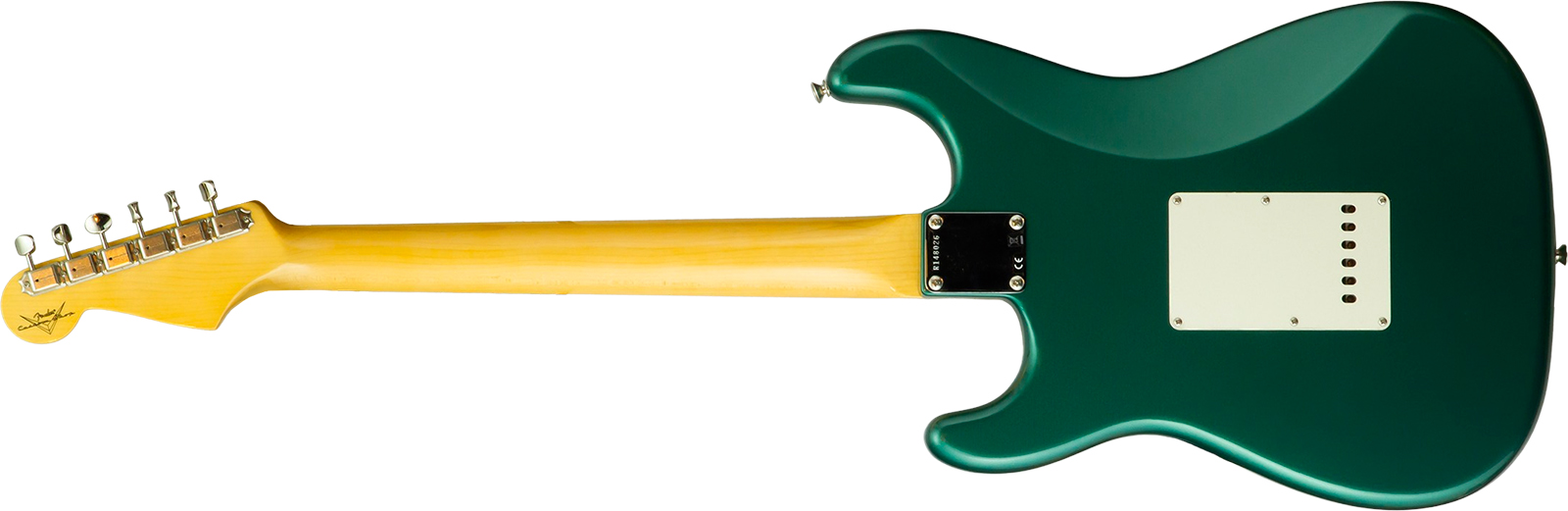 Fender Custom Shop Strat 1962 Vintage Custom 3s Trem Mn - Time Capsule Sherwood Green Metallic - Elektrische gitaar in Strat vorm - Variation 12