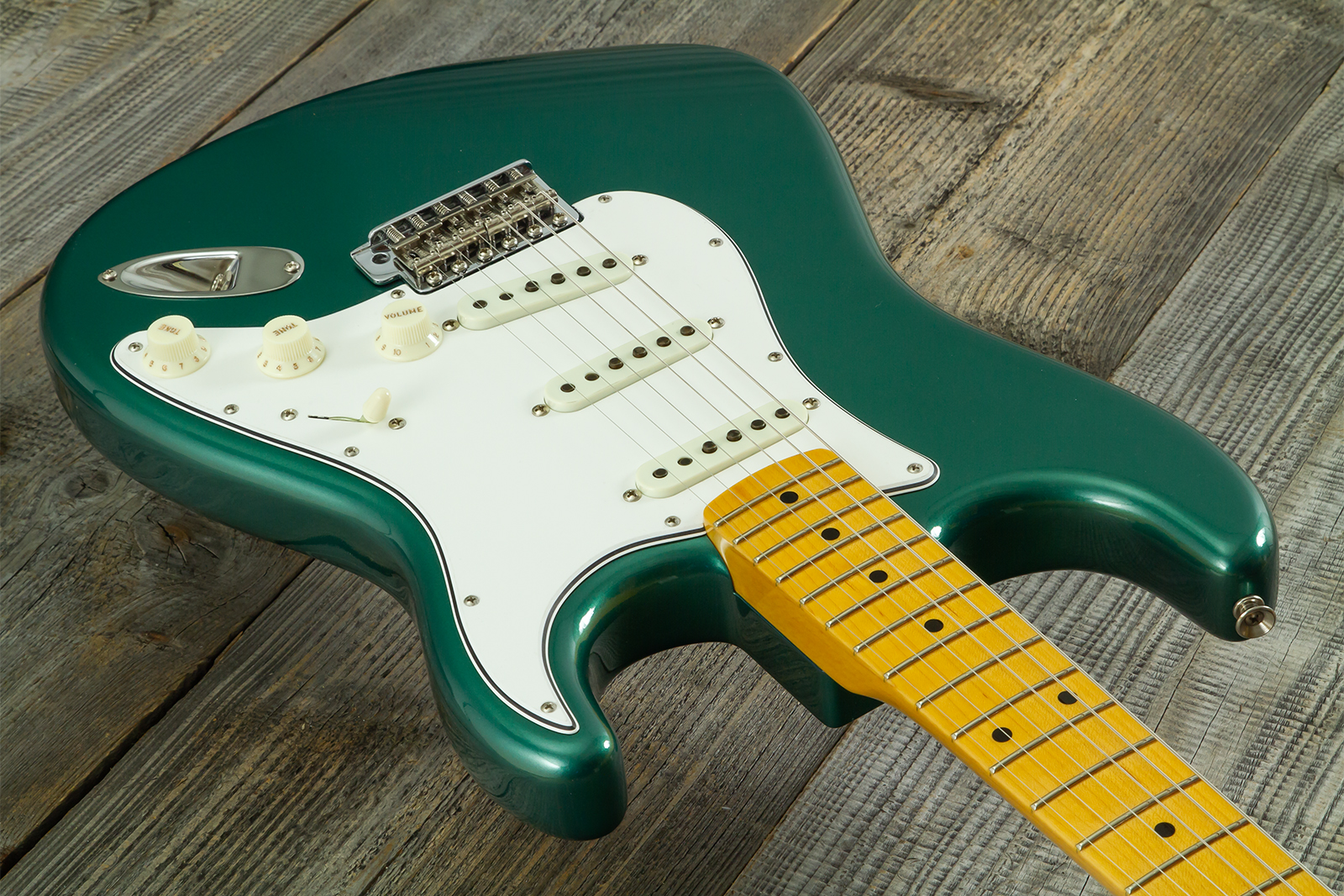 Fender Custom Shop Strat 1962 Vintage Custom 3s Trem Mn - Time Capsule Sherwood Green Metallic - Elektrische gitaar in Strat vorm - Variation 13