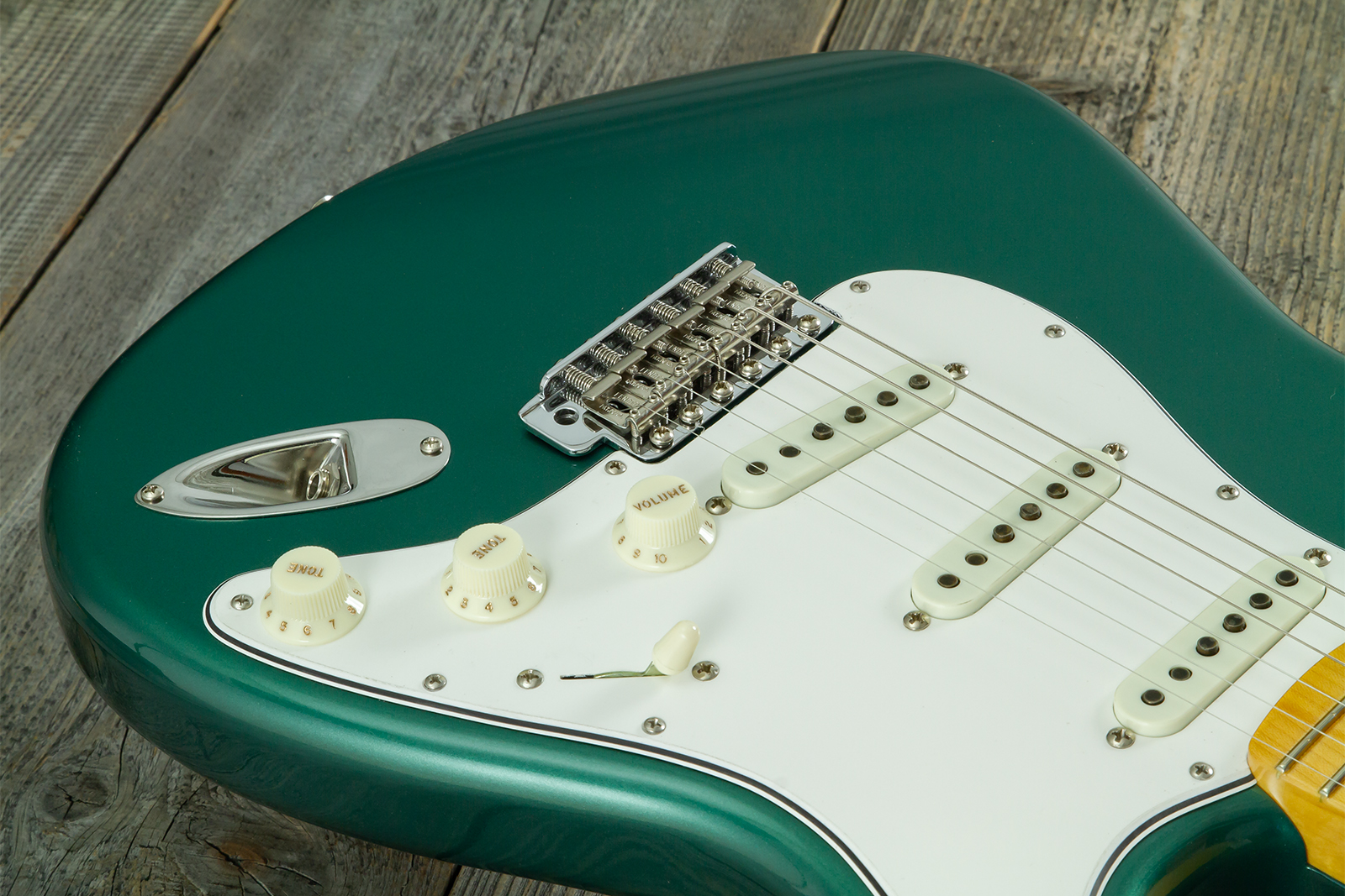 Fender Custom Shop Strat 1962 Vintage Custom 3s Trem Mn - Time Capsule Sherwood Green Metallic - Elektrische gitaar in Strat vorm - Variation 14