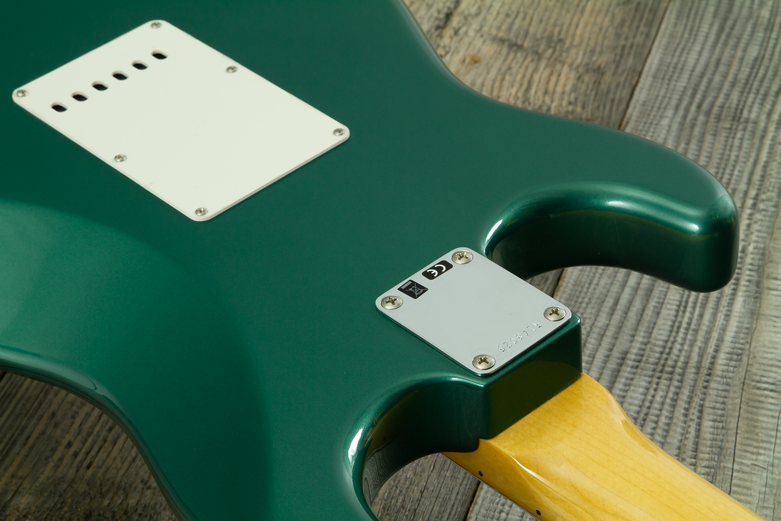 Fender Custom Shop Strat 1962 Vintage Custom 3s Trem Mn - Time Capsule Sherwood Green Metallic - Elektrische gitaar in Strat vorm - Variation 19