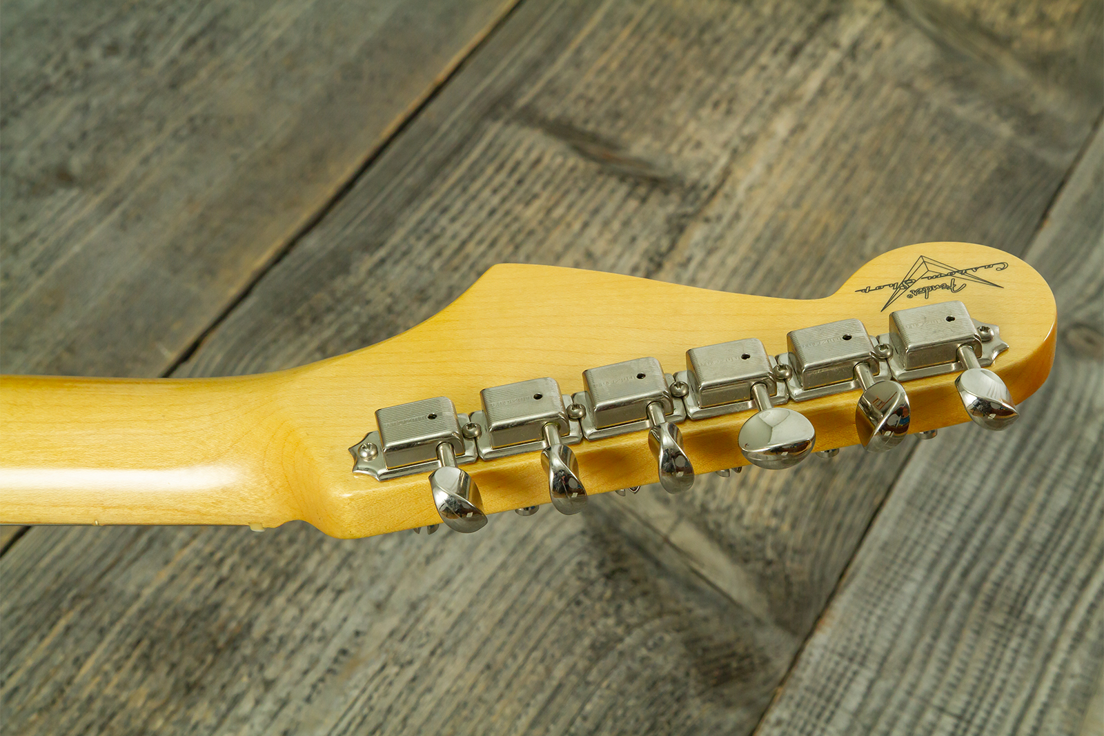 Fender Custom Shop Strat 1962 Vintage Custom 3s Trem Mn - Time Capsule Sherwood Green Metallic - Elektrische gitaar in Strat vorm - Variation 21