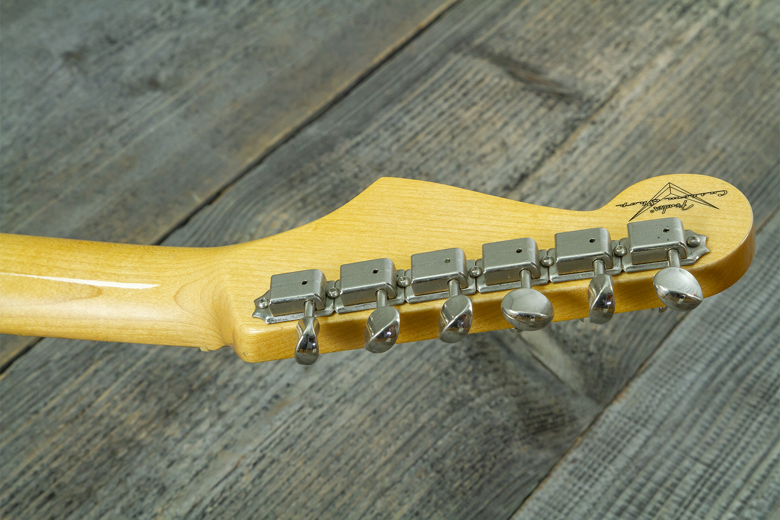 Fender Custom Shop Strat 1962 Vintage Custom 3s Trem Mn #r146869 - Time Capsule Sherwood Green Metallic - Elektrische gitaar in Strat vorm - Variation