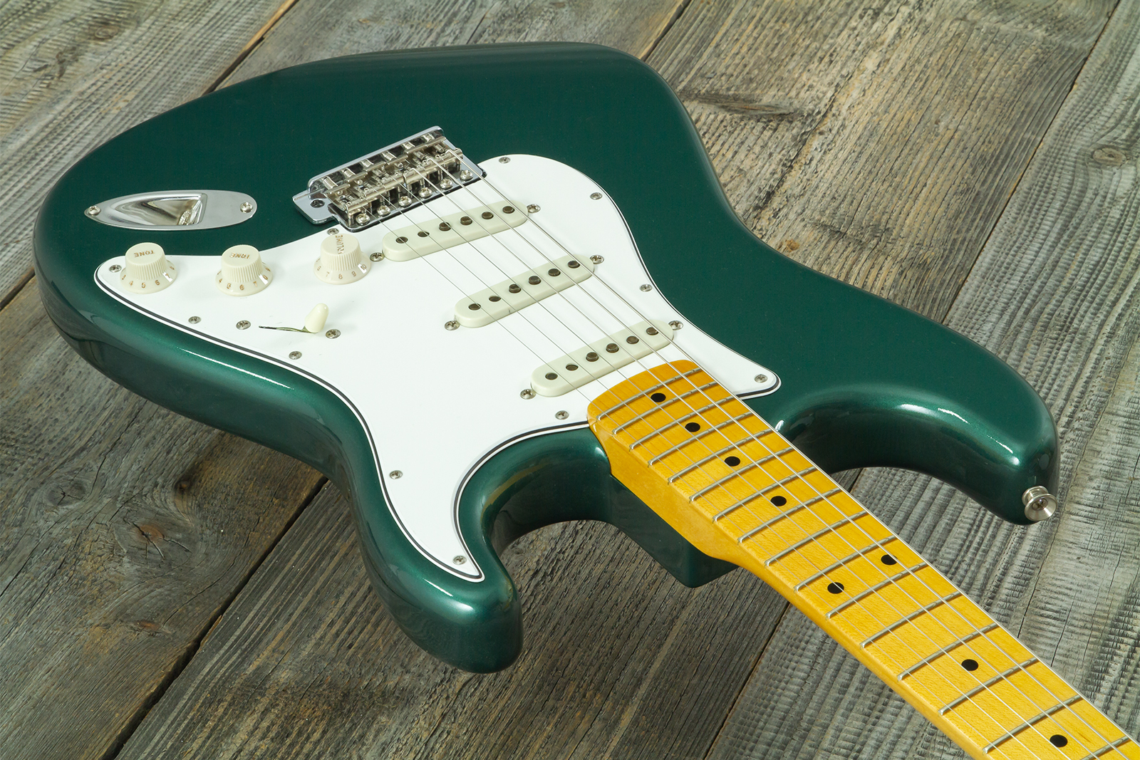 Fender Custom Shop Strat 1962 Vintage Custom 3s Trem Mn #r146869 - Time Capsule Sherwood Green Metallic - Elektrische gitaar in Strat vorm - Variation