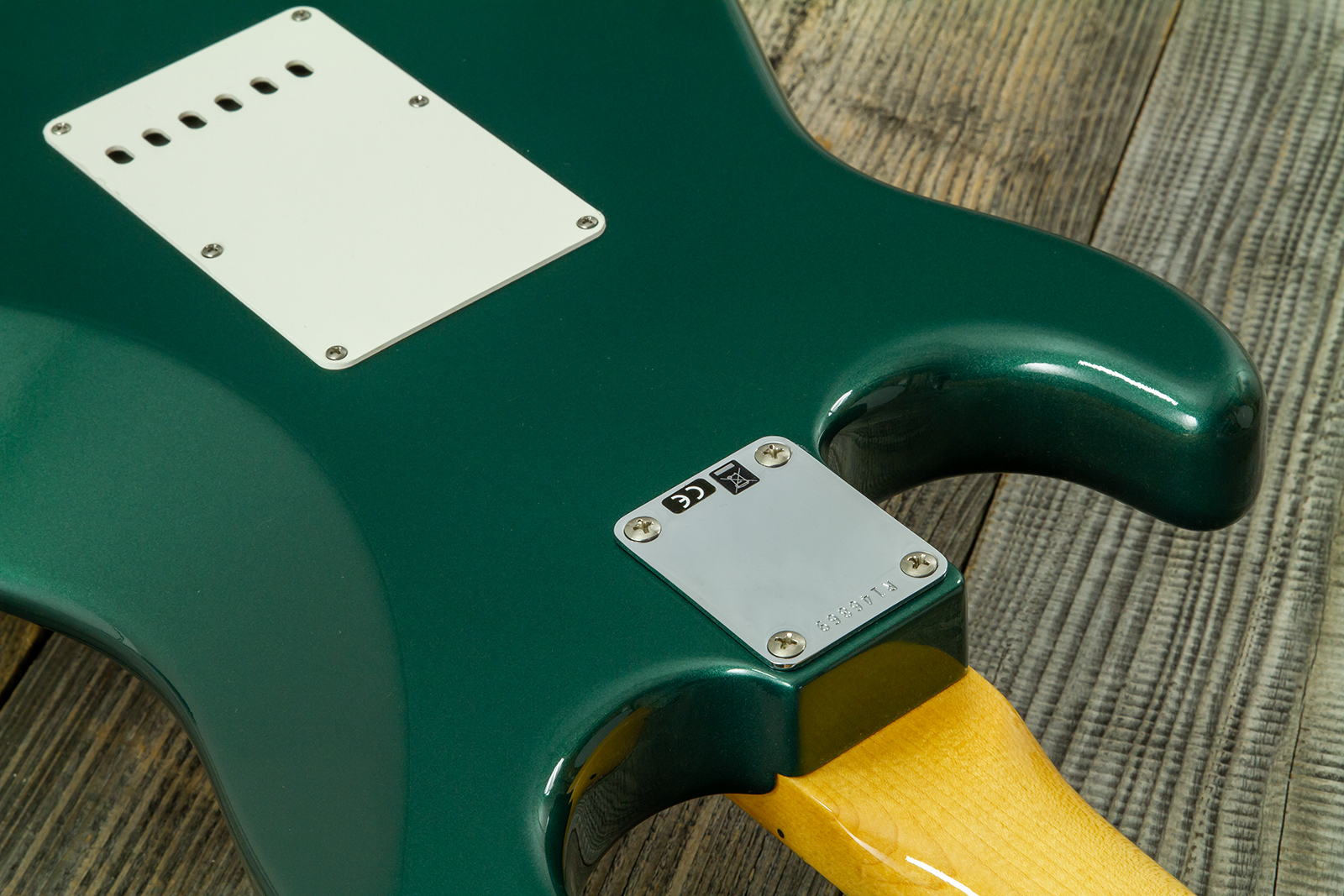 Fender Custom Shop Strat 1962 Vintage Custom 3s Trem Mn #r146869 - Time Capsule Sherwood Green Metallic - Elektrische gitaar in Strat vorm - Variation