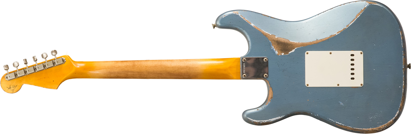 Fender Custom Shop Strat 1963 3s Trem Rw #r139911 - Relic Lake Placid Blue - Elektrische gitaar in Strat vorm - Variation 1
