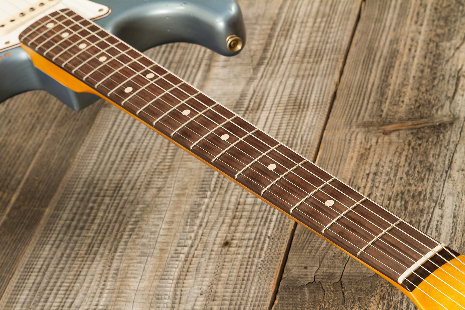 Fender Custom Shop Strat 1963 3s Trem Rw #r139911 - Relic Lake Placid Blue - Elektrische gitaar in Strat vorm - Variation 5