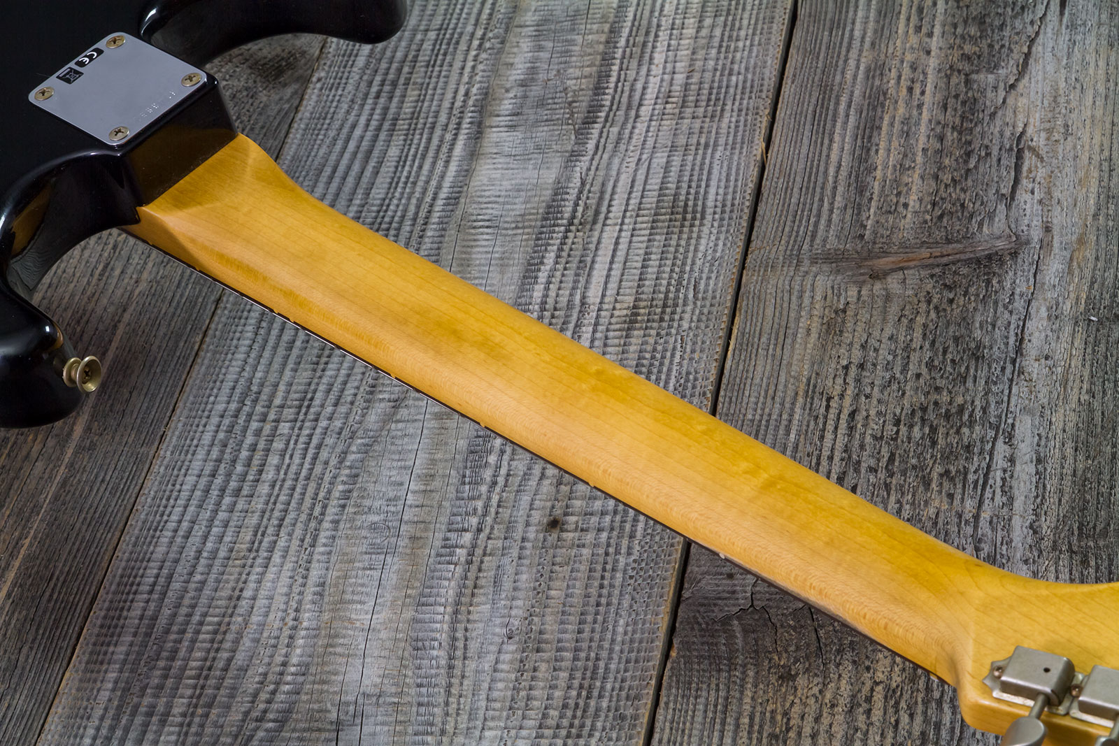 Fender Custom Shop Strat 1963 3s Trem Rw #r143861 - Relic Black O. Hle Gold - Elektrische gitaar in Strat vorm - Variation 10