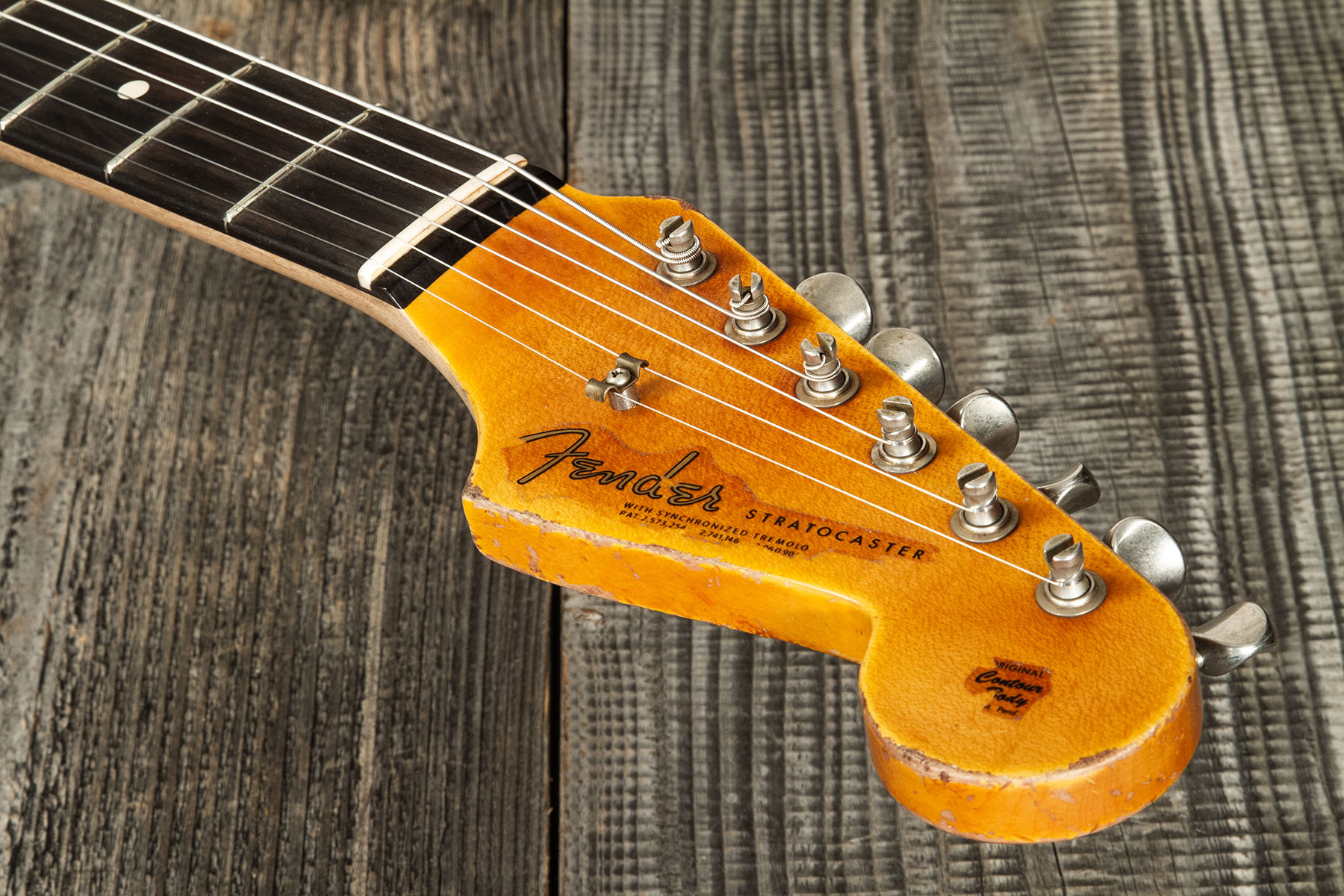 Fender Custom Shop Strat 1963 Masterbuilt K.mcmillin 3s Trem Rw #r127357 - Heavy Relic Black Ov. 3-color Sunburst - Elektrische gitaar in Str-vorm - V
