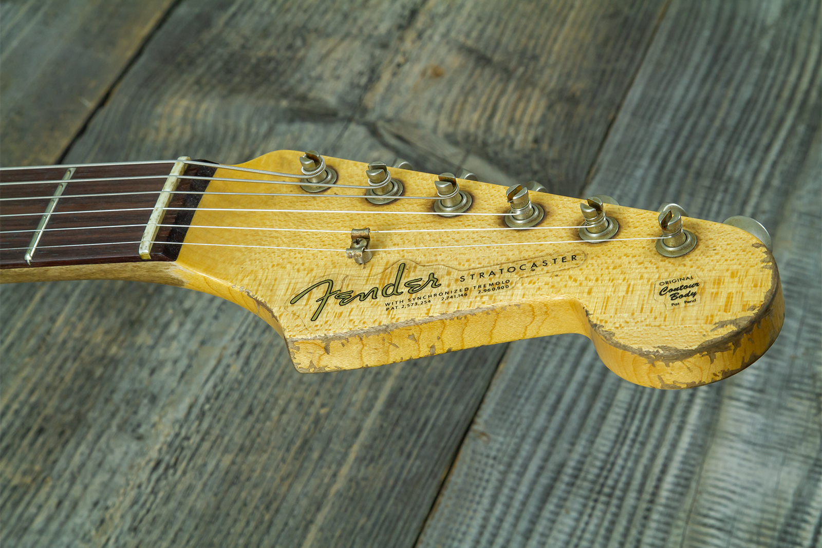 Fender Custom Shop Strat 1963 Mb A.macnutt 3s Trem Rw #r144111 - Relic Fiesta Red - Elektrische gitaar in Strat vorm - Variation 14