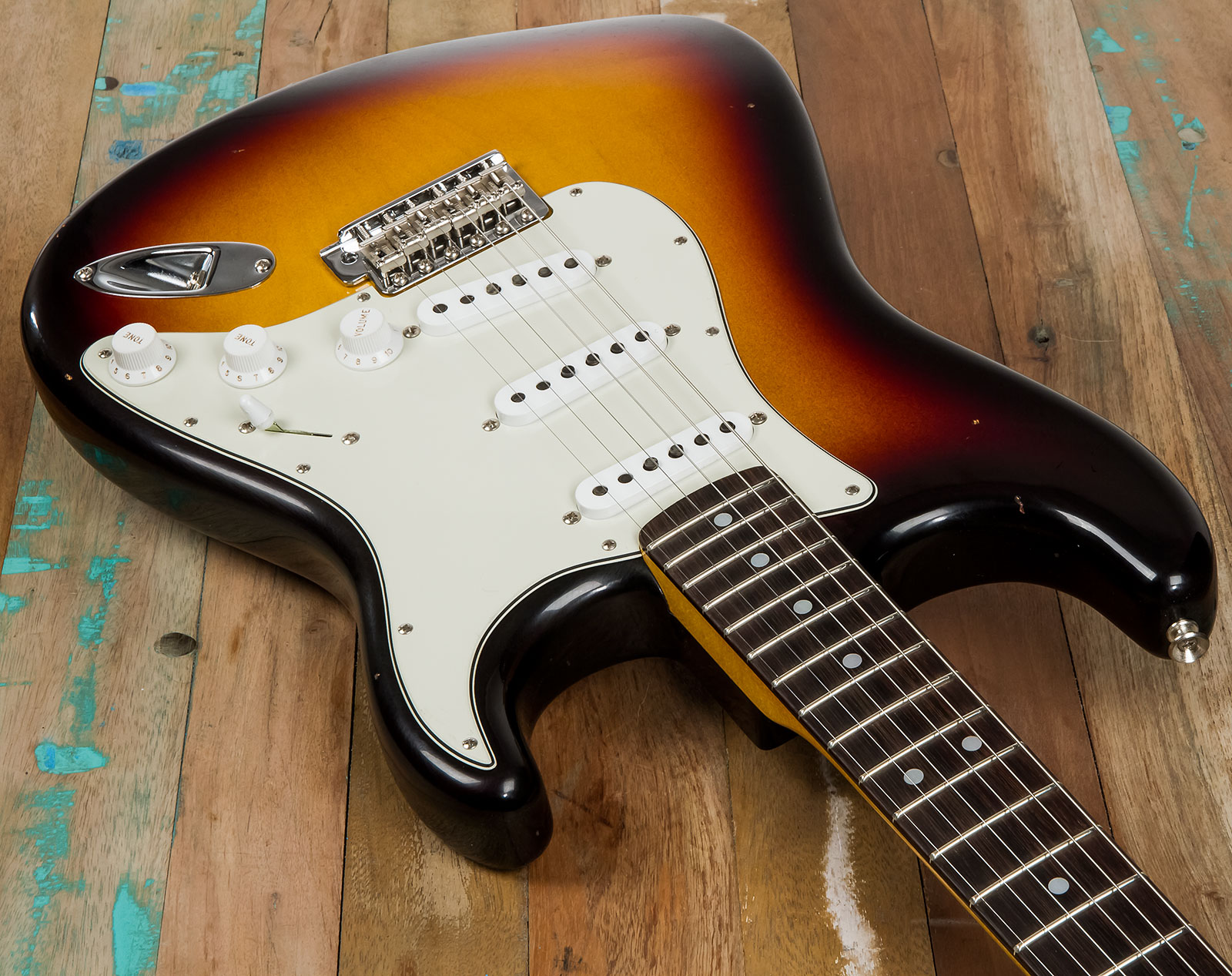 Fender Custom Shop Strat 1964 Rw #r114936 - Journeyman Relic 3-color Sunburst - Elektrische gitaar in Str-vorm - Variation 2