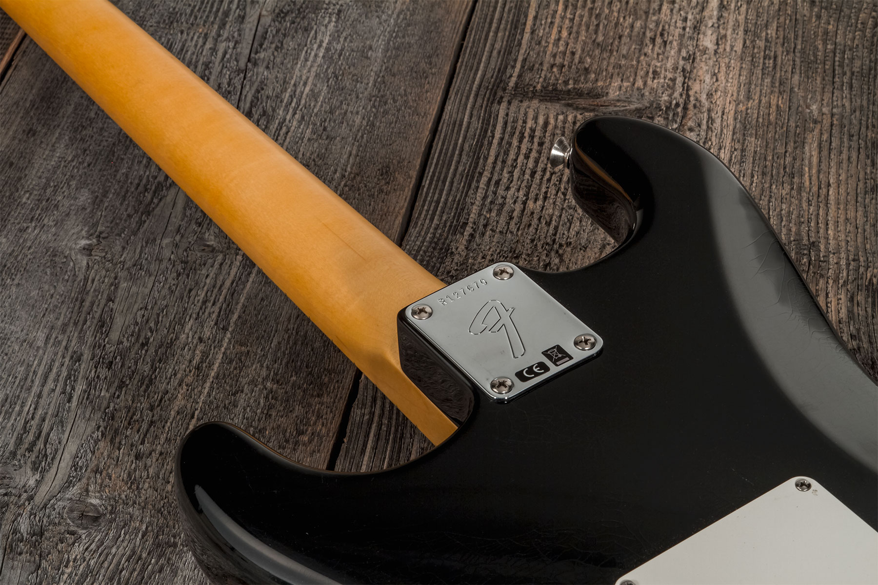 Fender Custom Shop Strat 1969 3s Trem Mn #r127670 - Closet Classic Black - Elektrische gitaar in Str-vorm - Variation 5