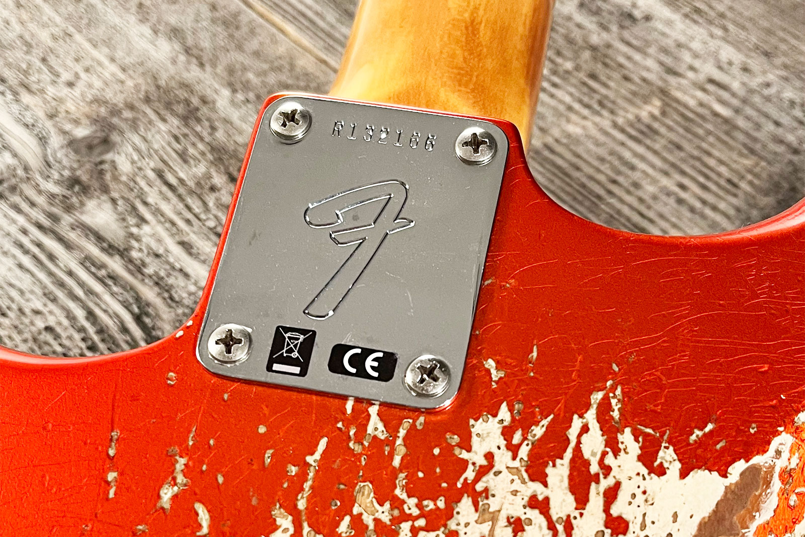 Fender Custom Shop Strat 1969 3s Trem Rw #r132166 - Heavy Relic Candy Tangerine - Elektrische gitaar in Str-vorm - Variation 9