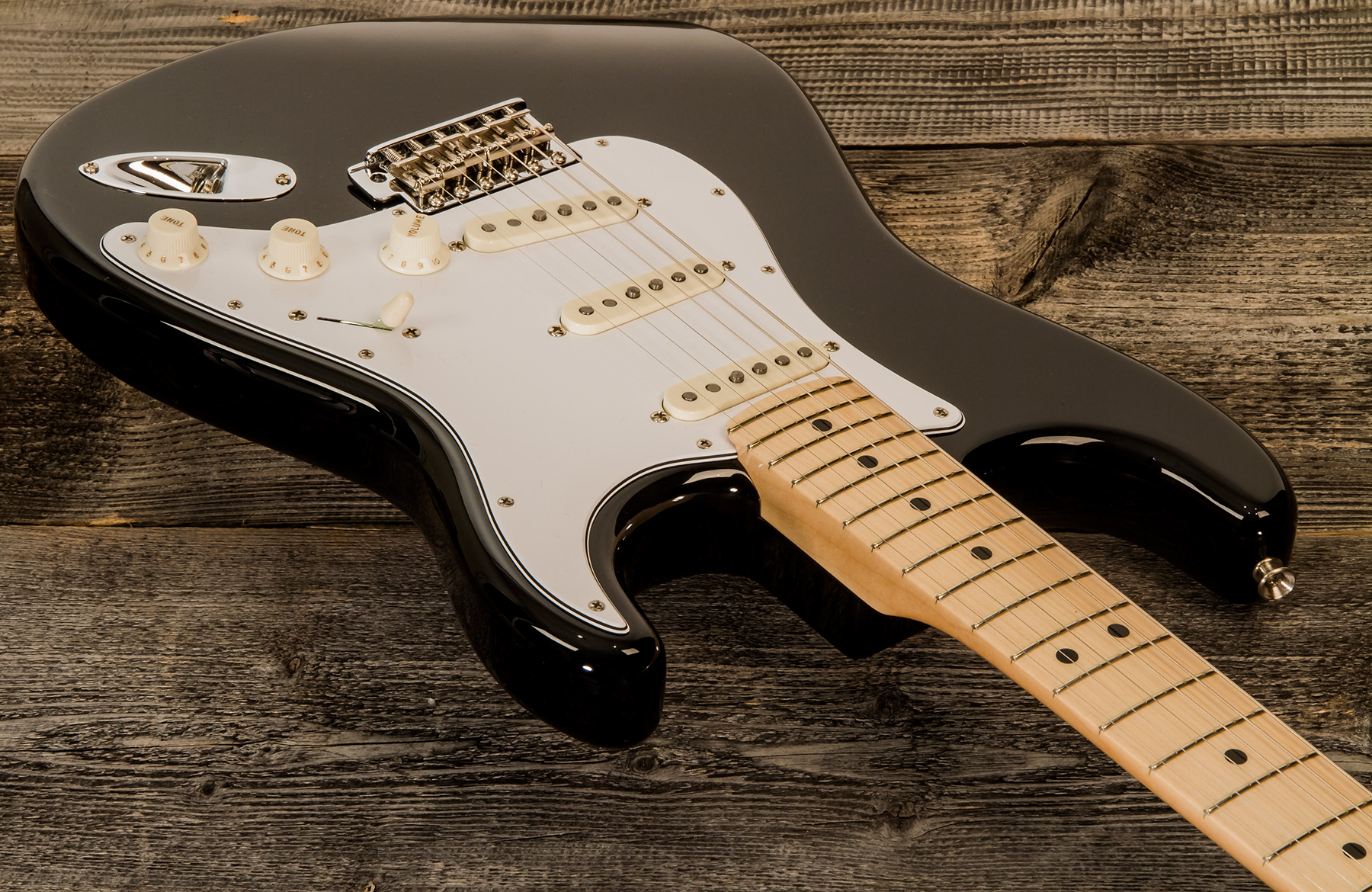 Fender Custom Shop Strat 1969 3s Trem Mn #r123423 - Nos Black - Elektrische gitaar in Str-vorm - Variation 1
