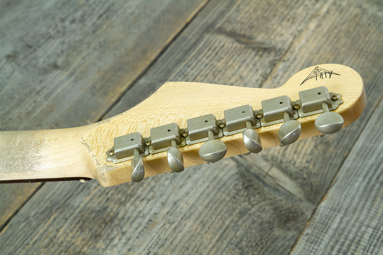 Fender Custom Shop Strat 60s Mb A.hicks 3s Trem Rw #4681 #ah0416 - Relic 3-color Sunburst - Elektrische gitaar in Strat vorm - Variation 12