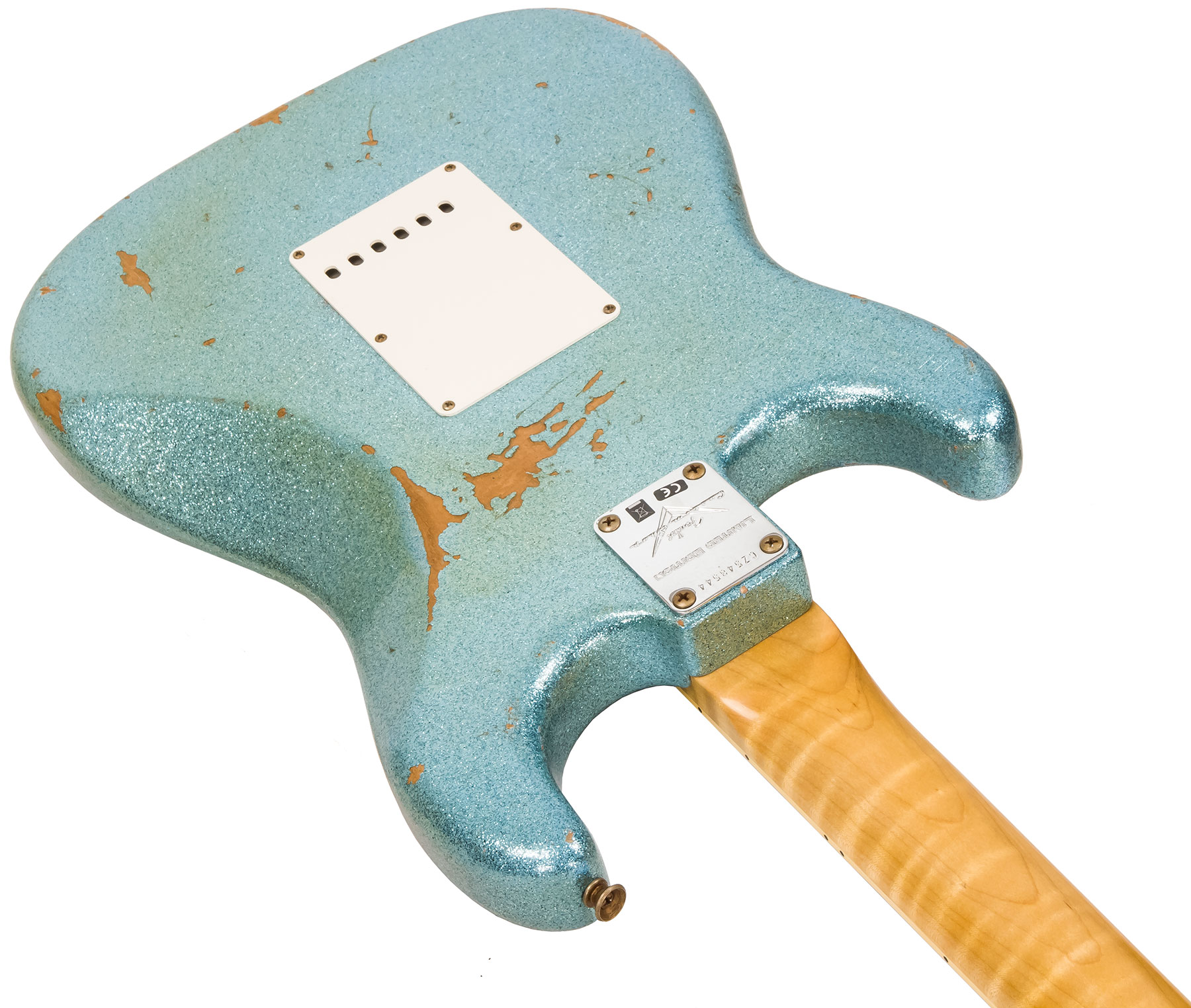 Fender Custom Shop Strat 1965 Ltd Usa Rw #cz548544 - Relic Daphne Blue Sparkle - Elektrische gitaar in Str-vorm - Variation 3