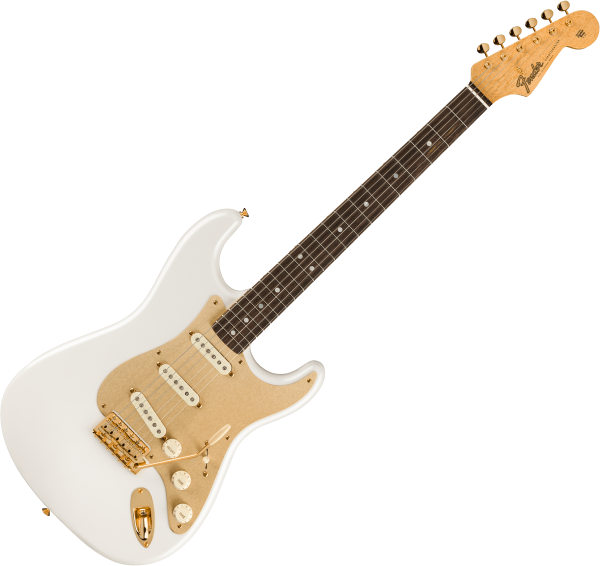 Solid body elektrische gitaar Fender Custom Shop 75th Anniversary Stratocaster - Nos diamond white pearl