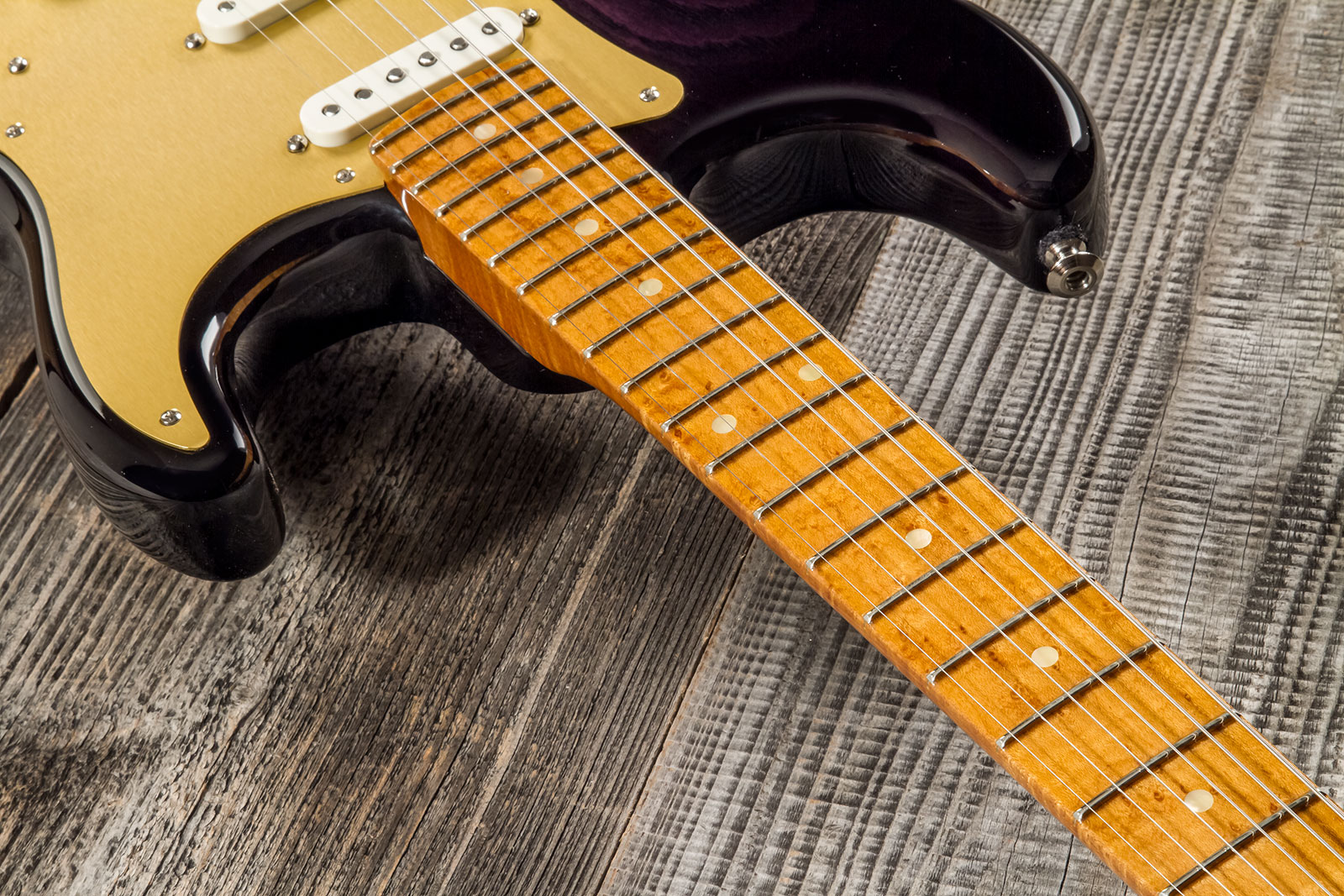 Fender Custom Shop Strat American Custom 3s Trem Mn #xn15899 - Nos Ebony Transparent - Elektrische gitaar in Str-vorm - Variation 4