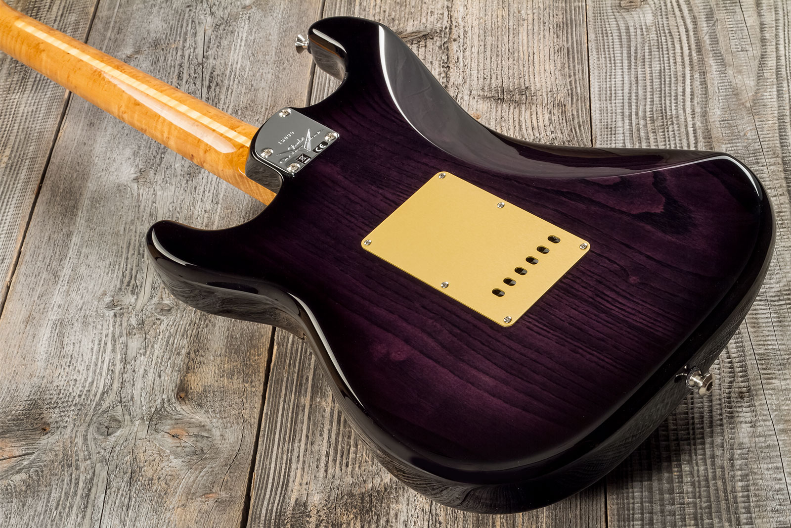 Fender Custom Shop Strat American Custom 3s Trem Mn #xn15899 - Nos Ebony Transparent - Elektrische gitaar in Str-vorm - Variation 5