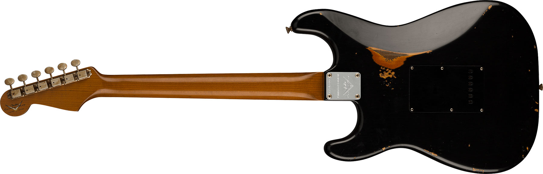 Fender Custom Shop Strat Dual Mag Ii Ltd Usa 3s Trem Rw - Relic Black Over 3-color Sunburst - Elektrische gitaar in Str-vorm - Variation 1