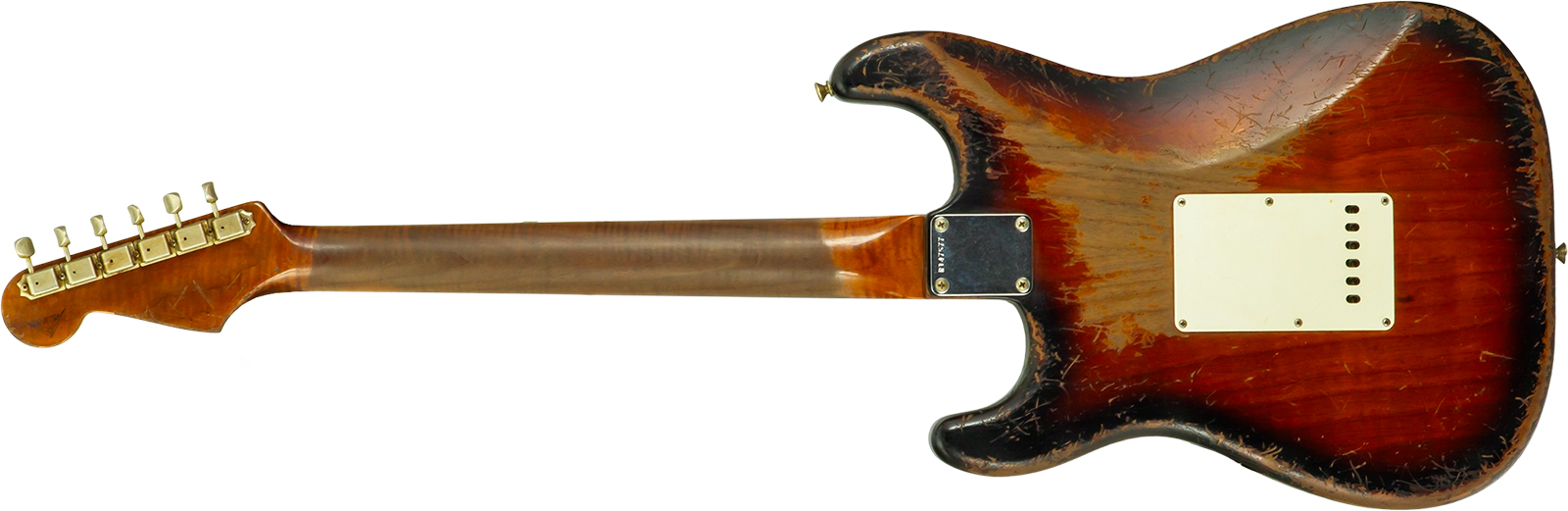 Fender Custom Shop Strat Late 1959 Mb A.macnutt 3s Trem Rw #r147577 - Heavy Relic 2-color Sunburst - Elektrische gitaar in Strat vorm - Variation 1