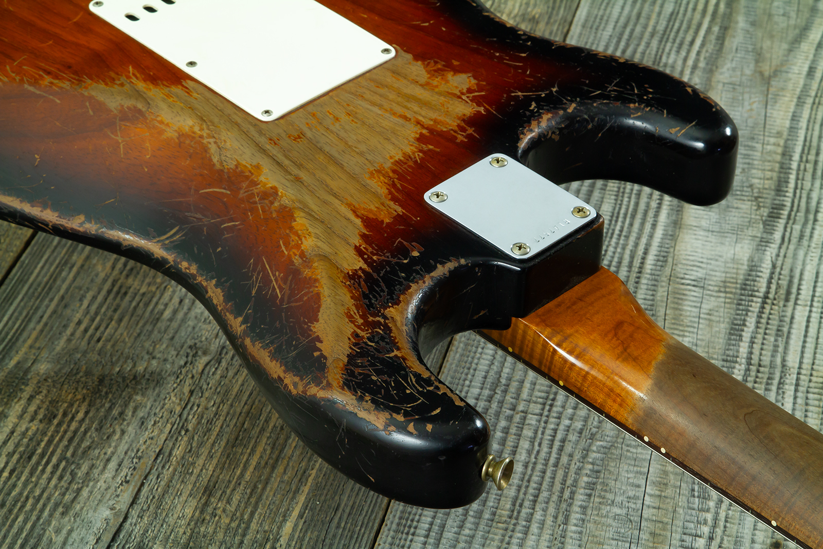 Fender Custom Shop Strat Late 1959 Mb A.macnutt 3s Trem Rw #r147577 - Heavy Relic 2-color Sunburst - Elektrische gitaar in Strat vorm - Variation 13