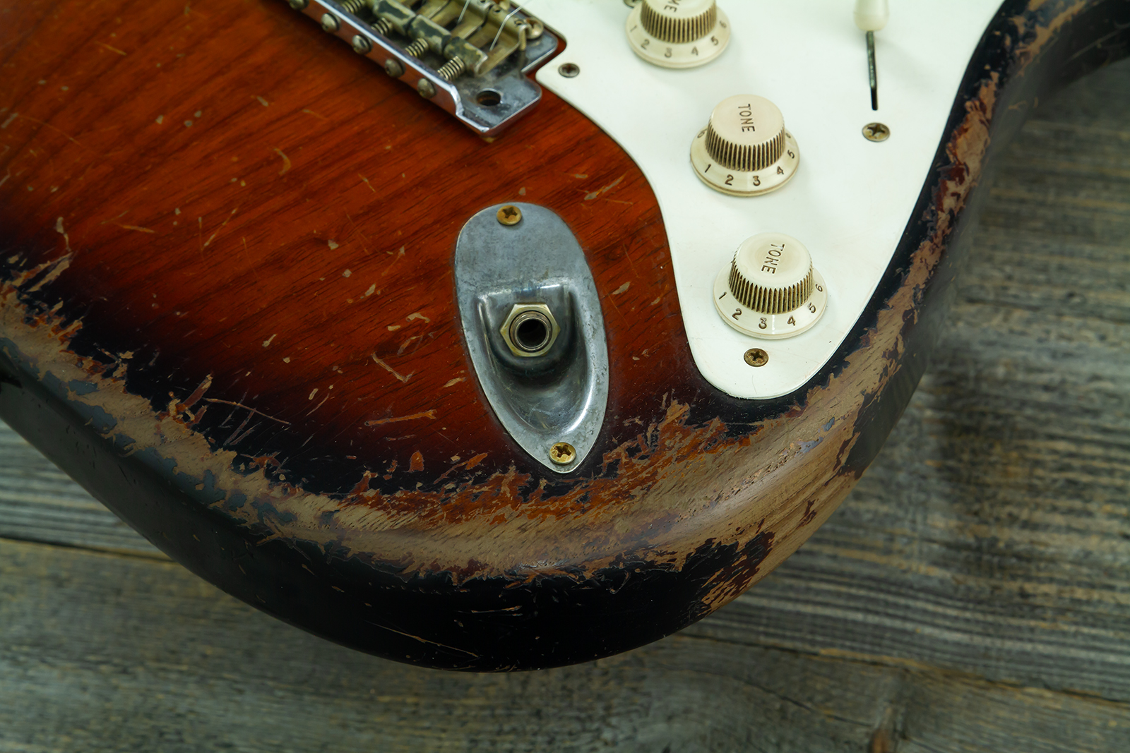 Fender Custom Shop Strat Late 1959 Mb A.macnutt 3s Trem Rw #r147577 - Heavy Relic 2-color Sunburst - Elektrische gitaar in Strat vorm - Variation 2