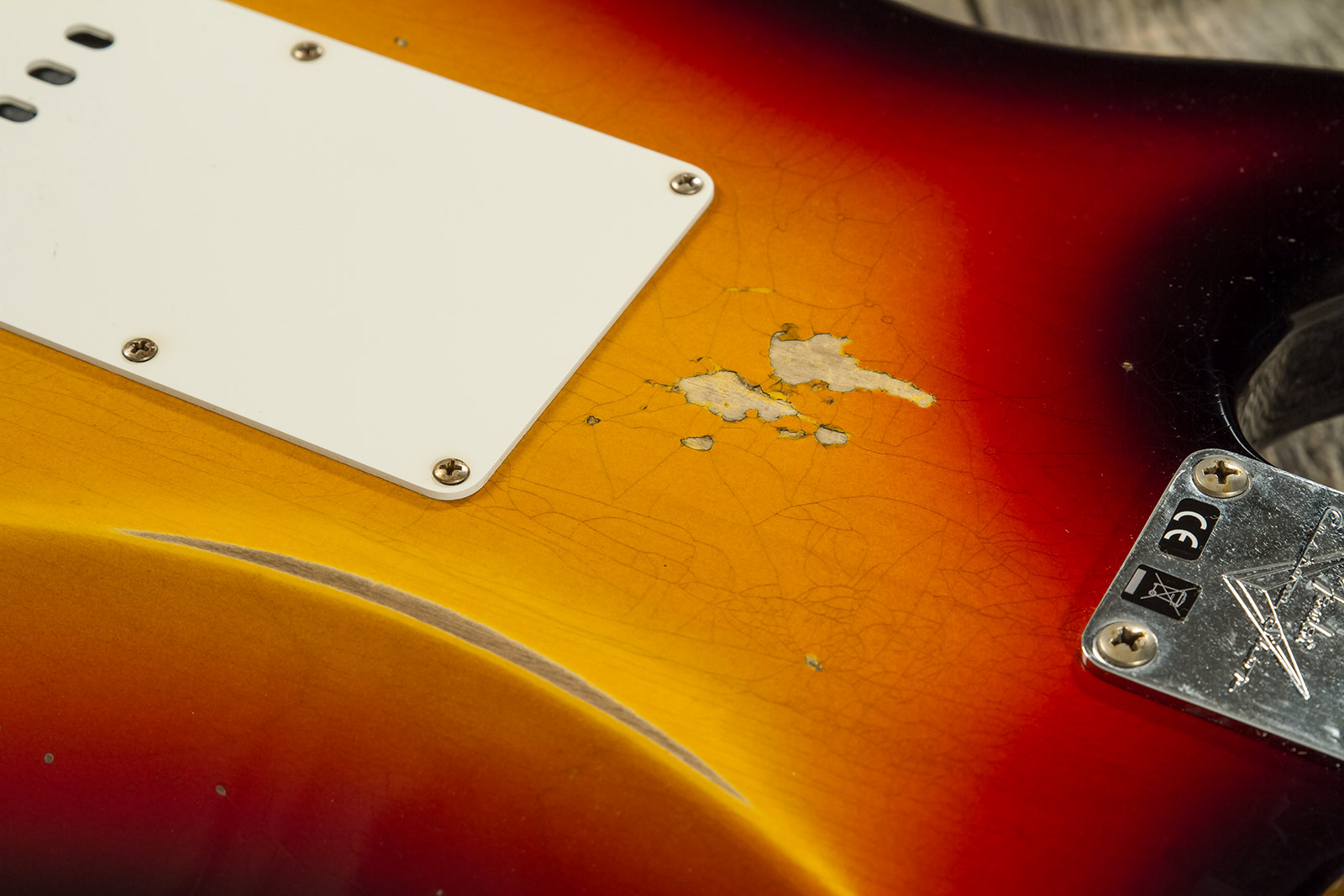 Fender Custom Shop Strat Late 1964 3s Trem Rw #cz569756 - Relic Target 3-color Sunburst - Elektrische gitaar in Str-vorm - Variation 6