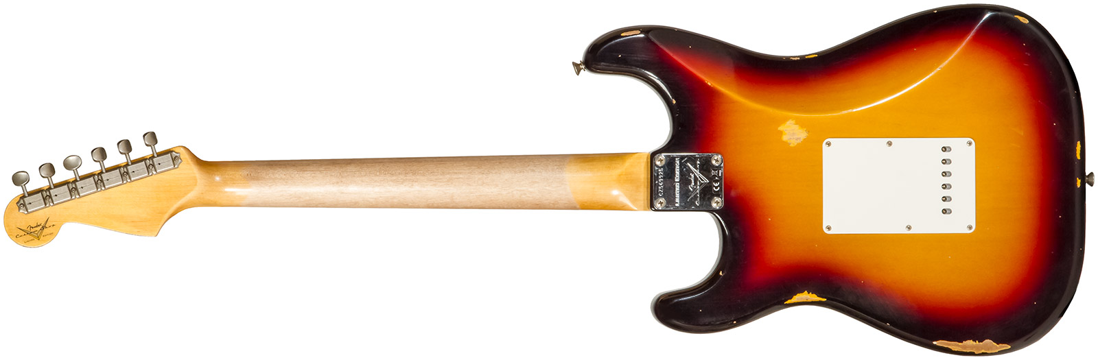 Fender Custom Shop Strat Late 1964 3s Trem Rw #cz569925 - Relic Target 3-color Sunburst - Elektrische gitaar in Str-vorm - Variation 1