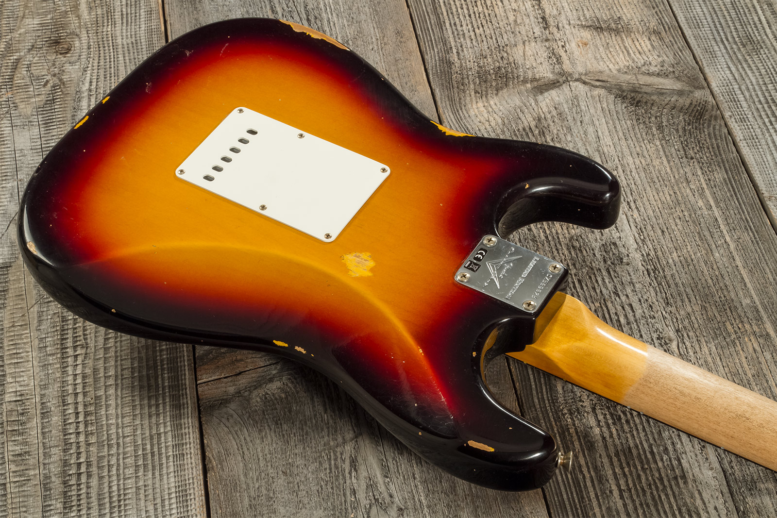 Fender Custom Shop Strat Late 1964 3s Trem Rw #cz569925 - Relic Target 3-color Sunburst - Elektrische gitaar in Str-vorm - Variation 5