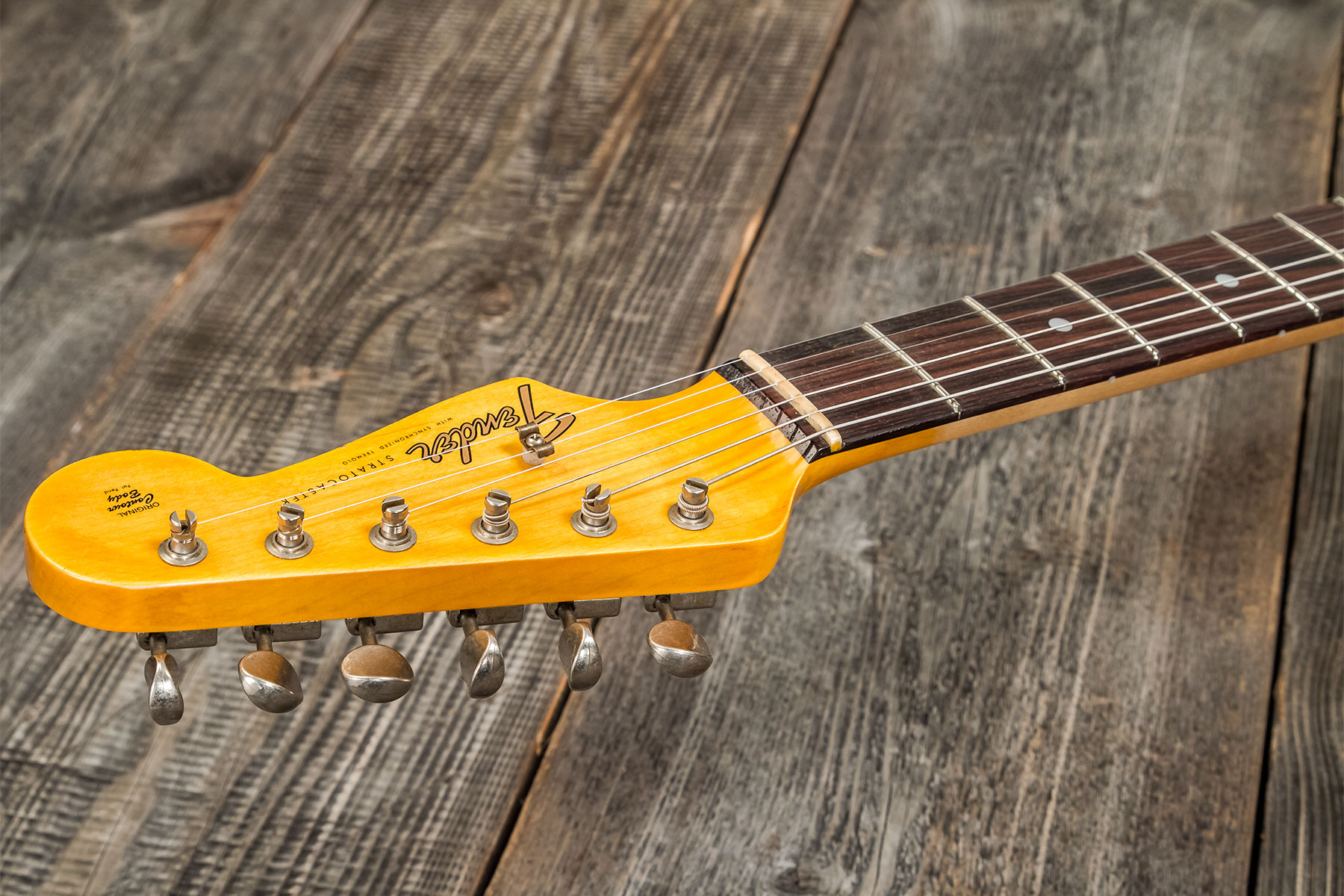 Fender Custom Shop Strat Late 64 3s Trem Rw #cz568169 - Relic Target 3-color Sunburst - Elektrische gitaar in Str-vorm - Variation 10