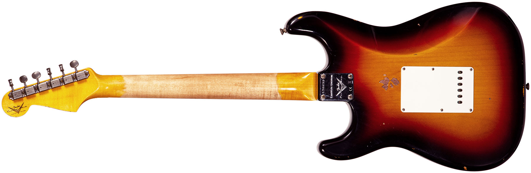 Fender Custom Shop Strat Late 64 3s Trem Rw #cz568169 - Relic Target 3-color Sunburst - Elektrische gitaar in Str-vorm - Variation 1