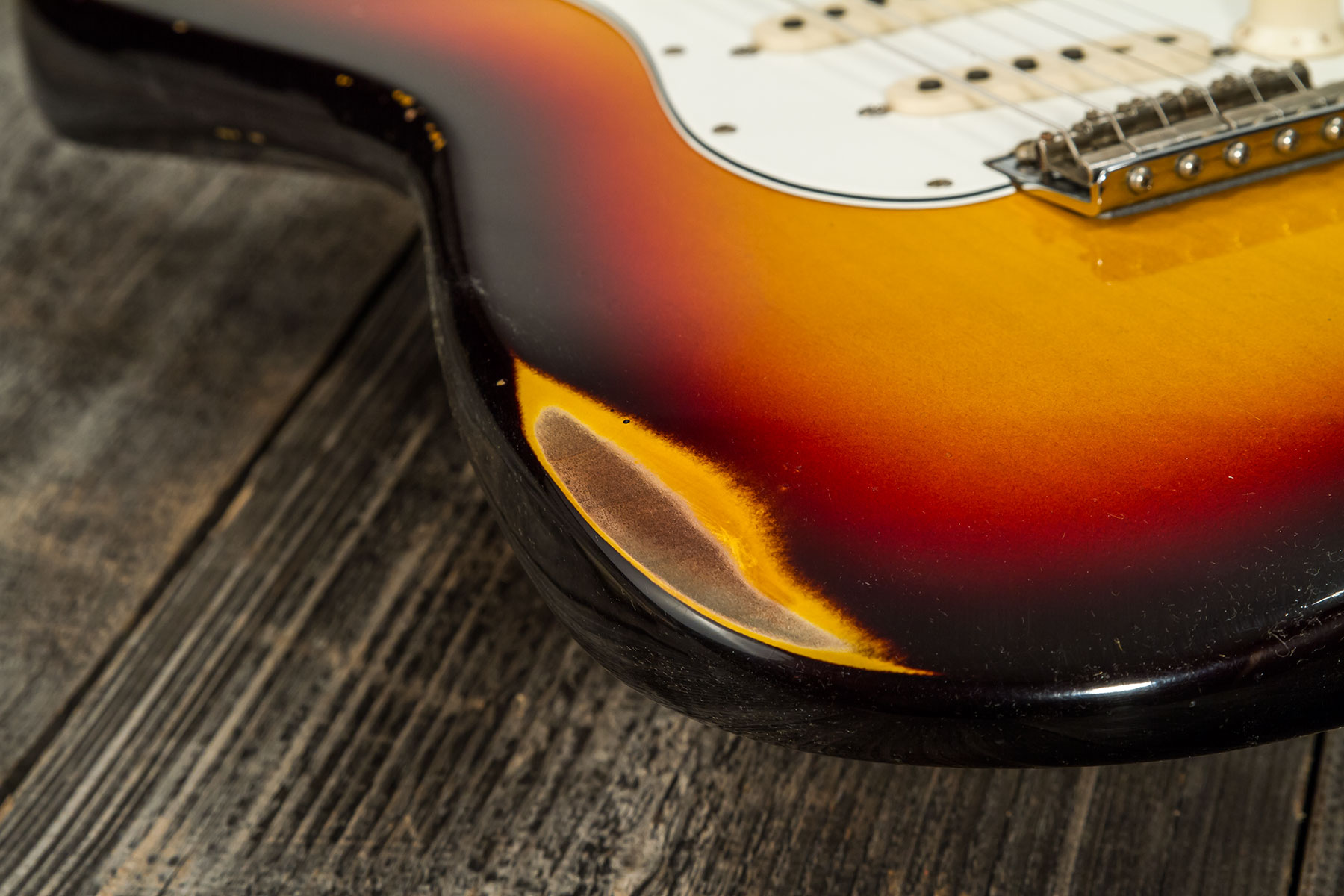 Fender Custom Shop Strat Late 64 3s Trem Rw #cz568169 - Relic Target 3-color Sunburst - Elektrische gitaar in Str-vorm - Variation 5